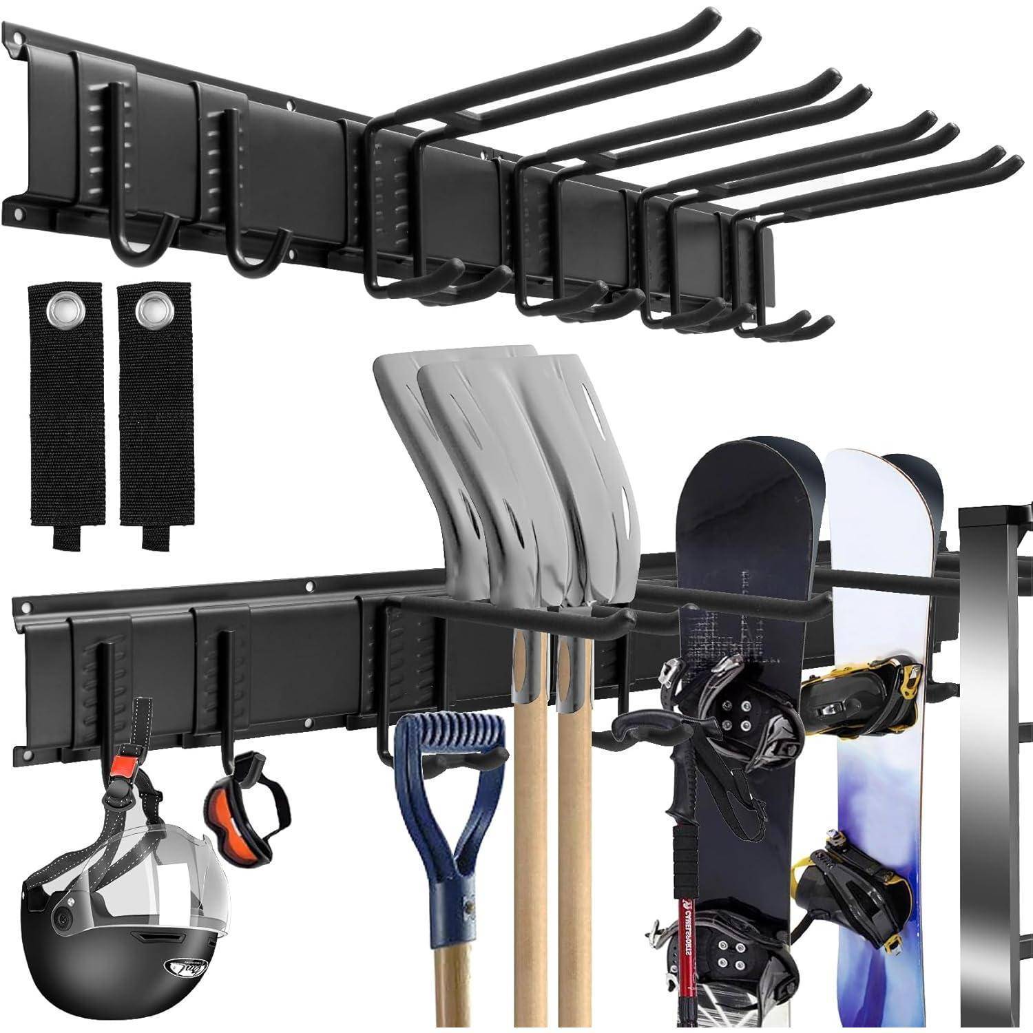 Wandhalter Werkzeug Aufhänger Gartengeräte 32 Zoll 2 Panel und 6 Haken