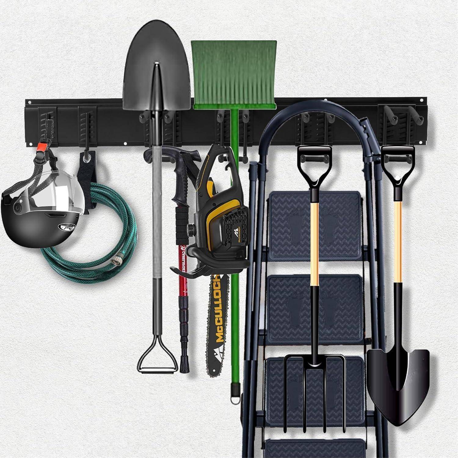 Wandhalter Werkzeug Aufhänger Gartengeräte 32 Zoll 2 Panel und 6 Haken