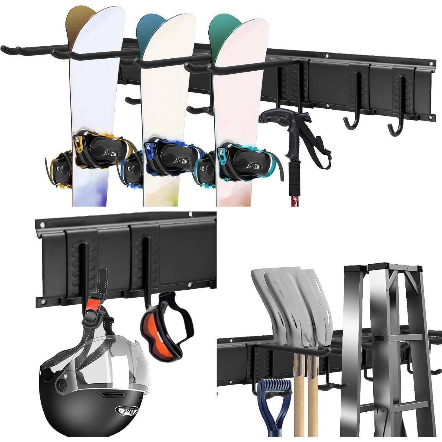 Wandhalter Werkzeug Aufhänger Gartengeräte 32 Zoll 2 Panel und 6 Haken