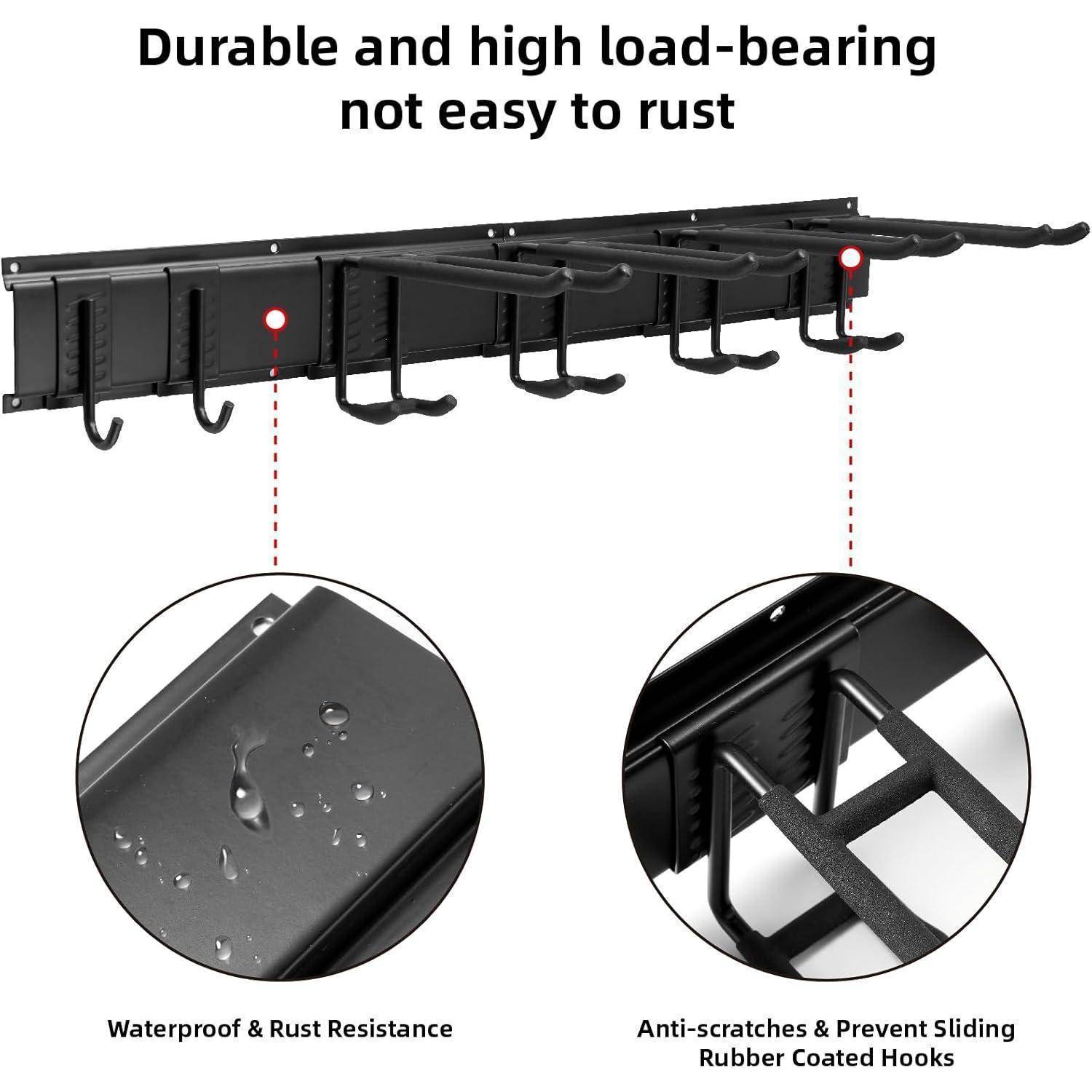 Wandhalter Werkzeug Aufhänger Gartengeräte 32 Zoll 2 Panel und 6 Haken