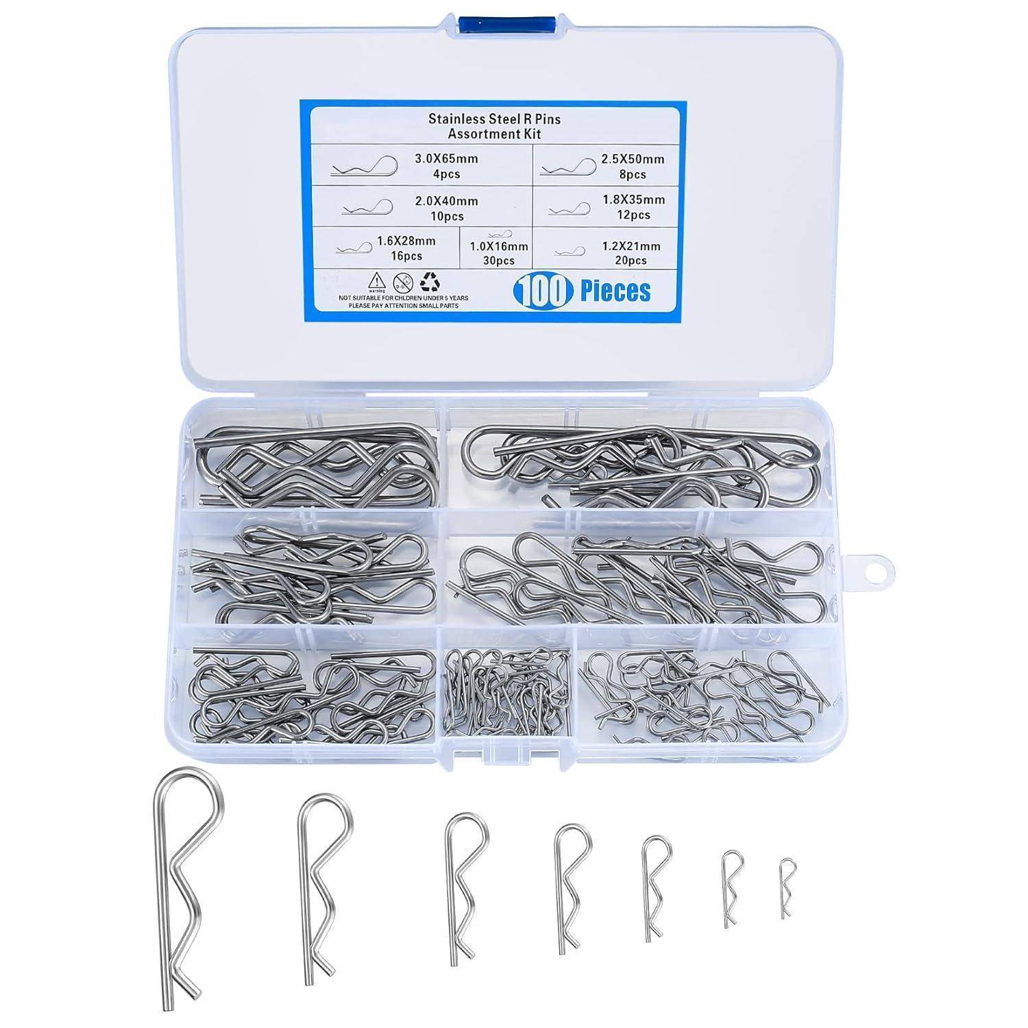 Splinte Edelstahl Federstecker RC Clips 100 Stück 100PCS R