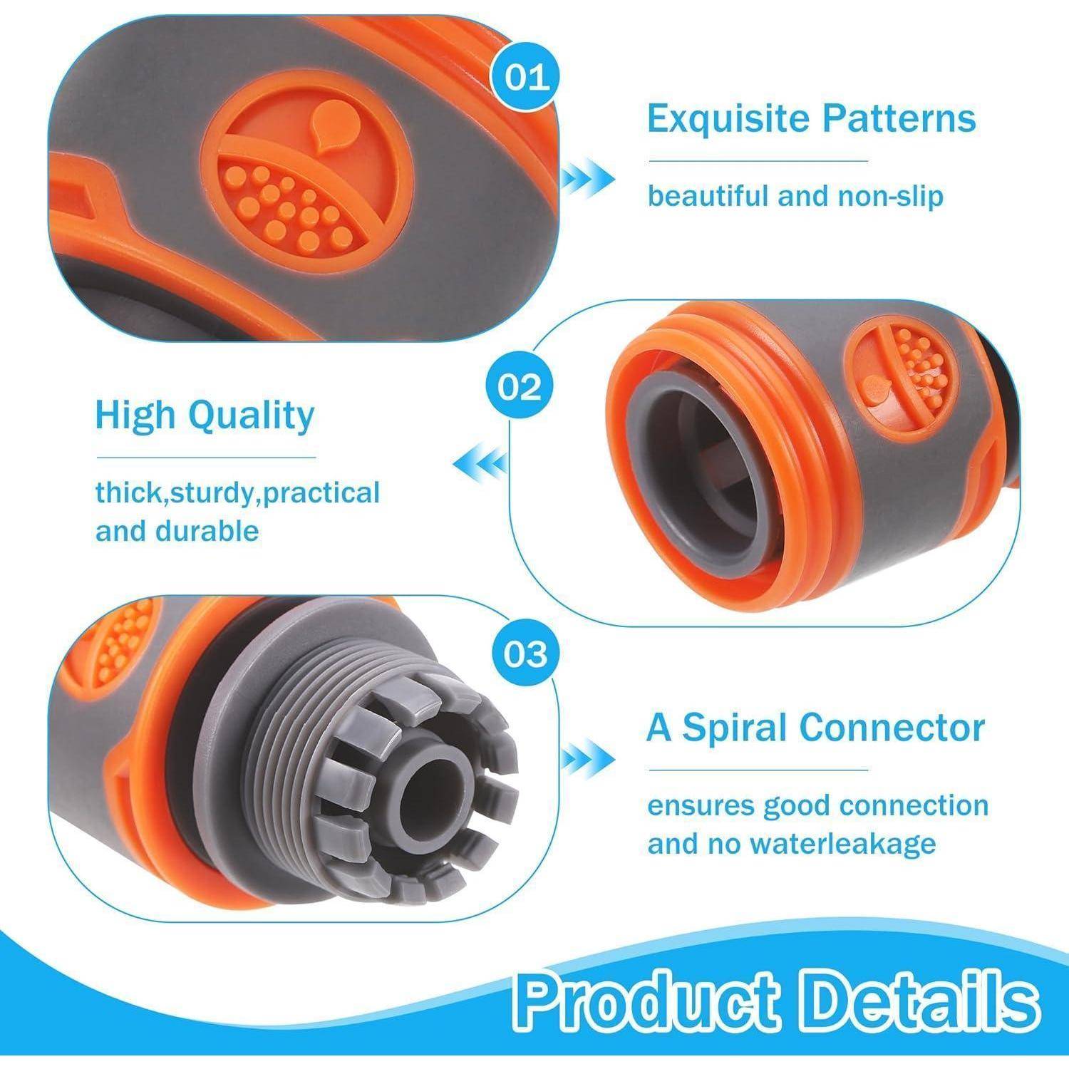 Schlauchkupplung Satz 6 Stück 13 mm Halbzoll Garten 9 Stück