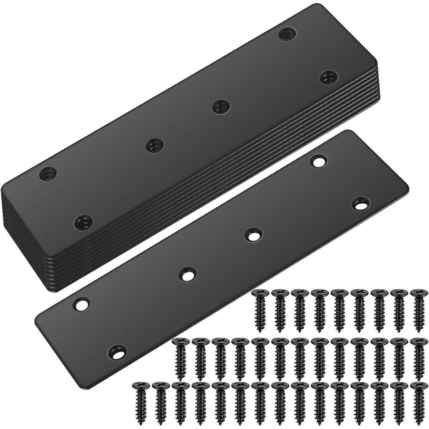 Flachverbinder Edelstahl Balkenverbinder Lochblech 10Stk Noir 170x48mm