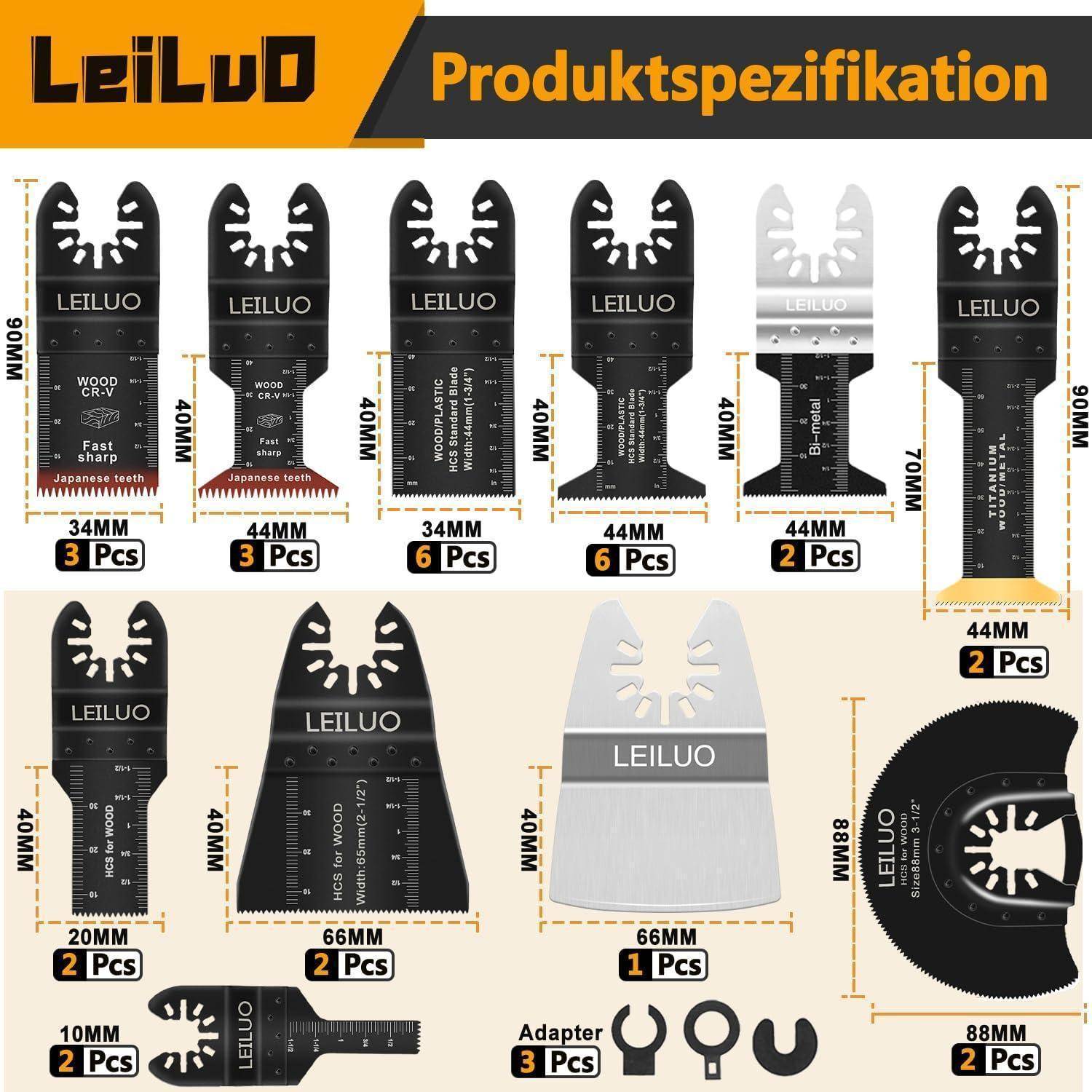 Multitool Sägeblatt Set 116 Zubehör Aufbewahrungstasche New-116tlg