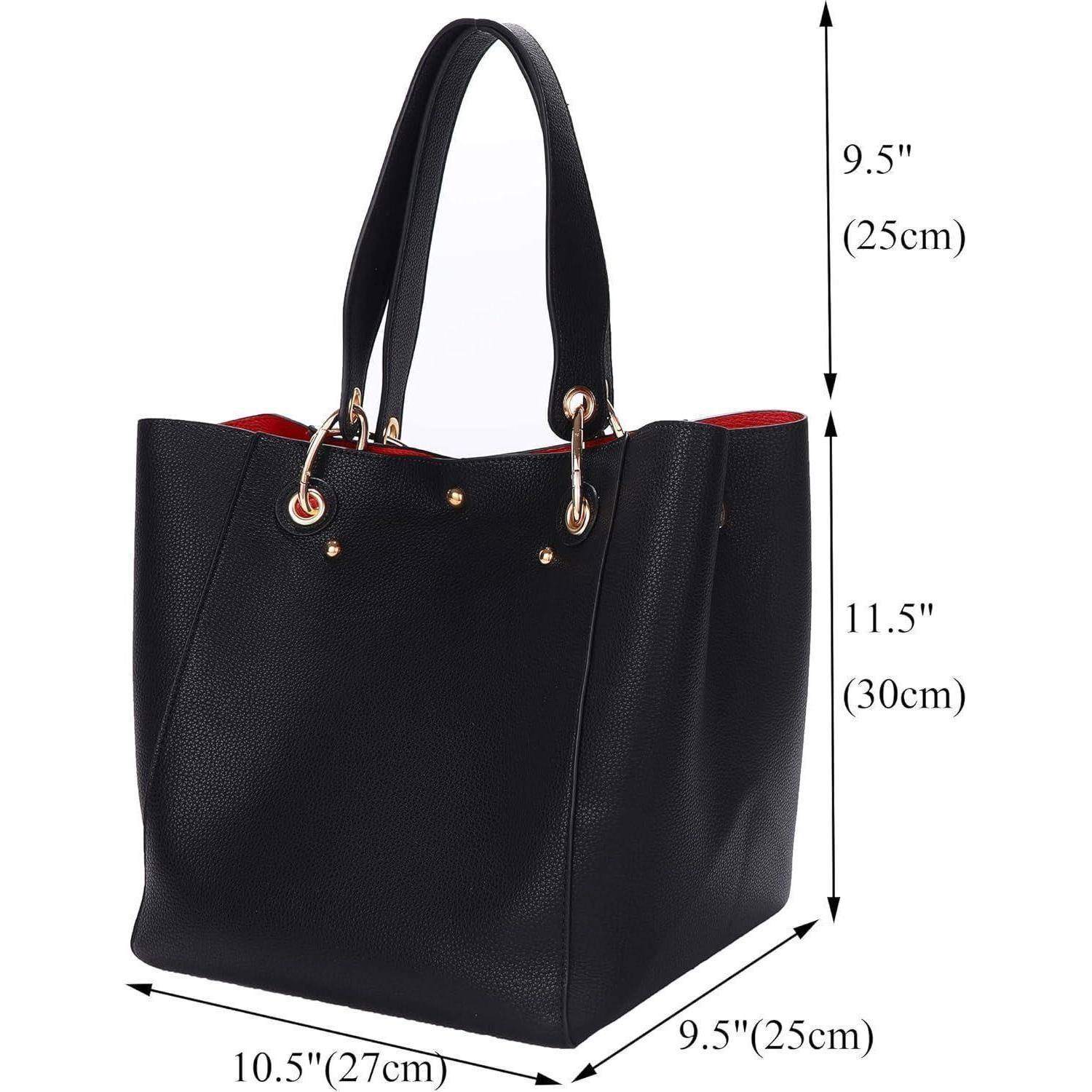 Große Damen Henkeltasche Leder Schultertasche Shopper Handtasche A4