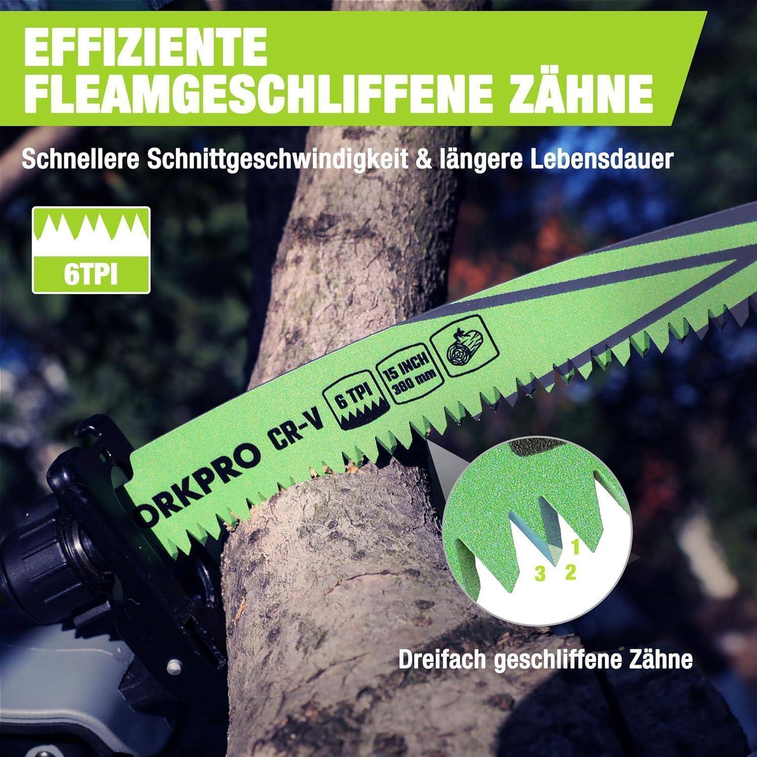 Säbelsägeblätter 5tlg 6TPI Holzschnitt Äste 380 mm
