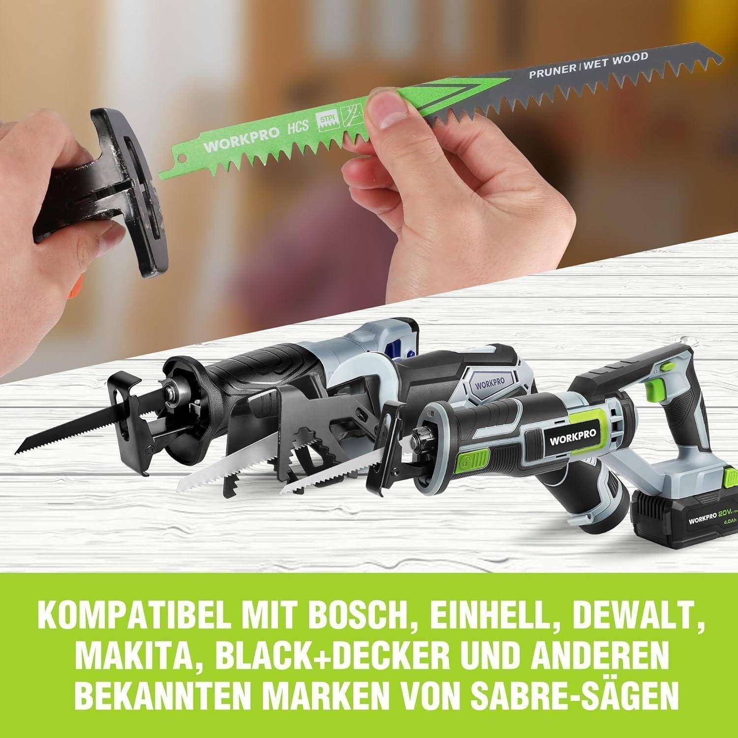 Kompatibel mit Bosch, Einhell, DeWalt, Makita, Black+Decker