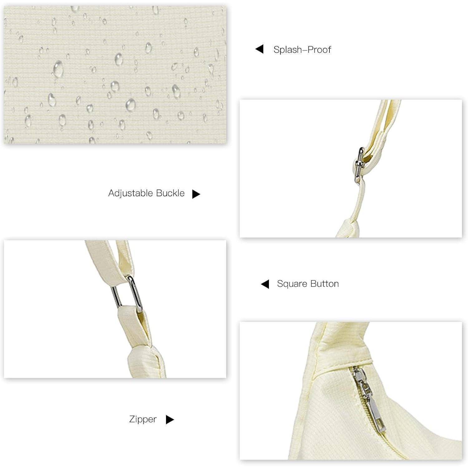 Umhängetasche Damen Halbmond Crossbody Hobo Schultergurt X-beige