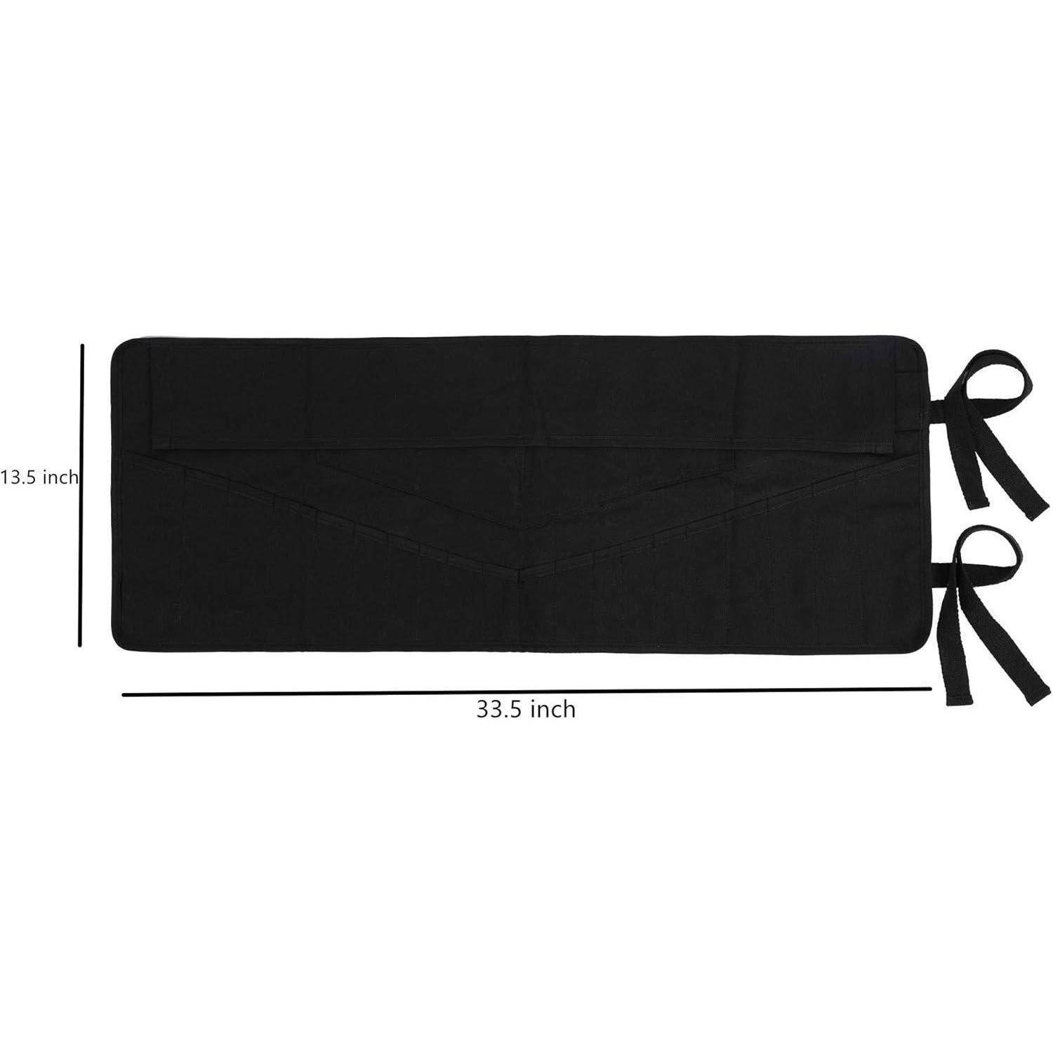 Werkzeugrolle Schraubenschlüssel Rolltasche Segeltuch Schwarz