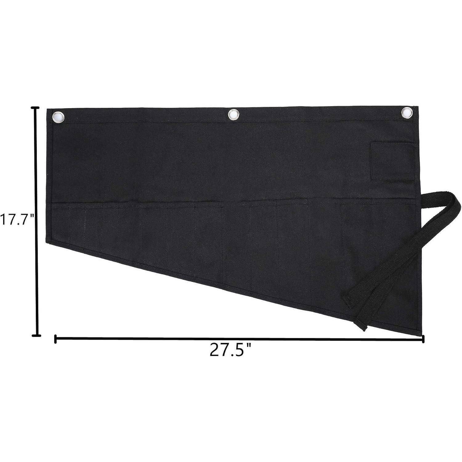Werkzeugroll Segeltuch 16oz Schraubenschlüssel Metrisch SAE Schwarz
