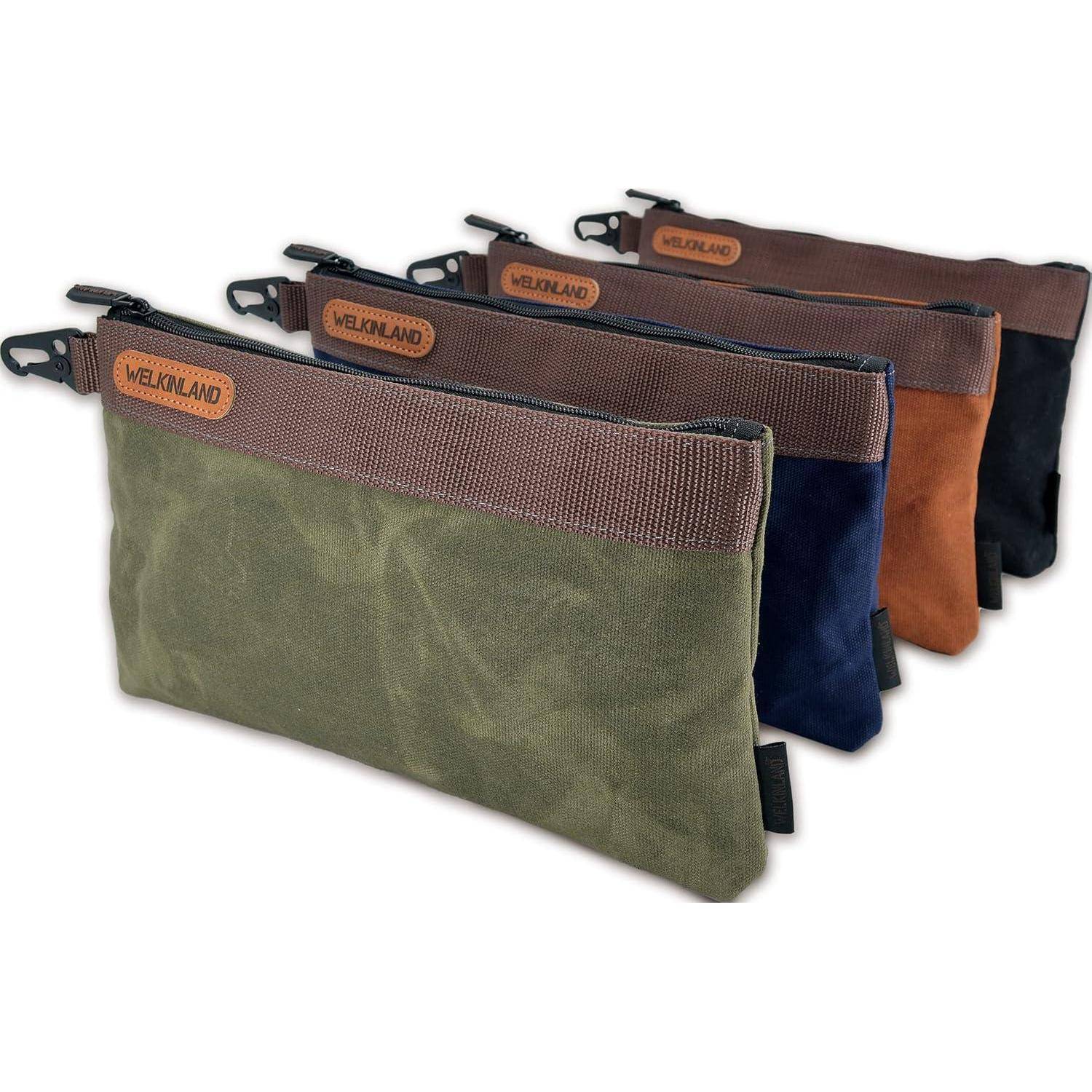 Werkzeugtasche gewachstes Segeltuch 4 Taschen 30,5cm Reißverschluss