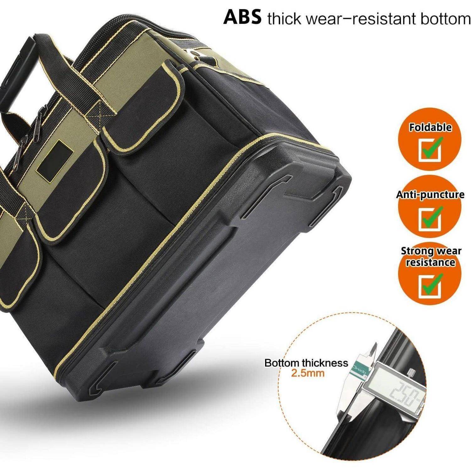 Werkzeugtasche 16 Zoll Multi Pocket wasserdicht Boden Green
