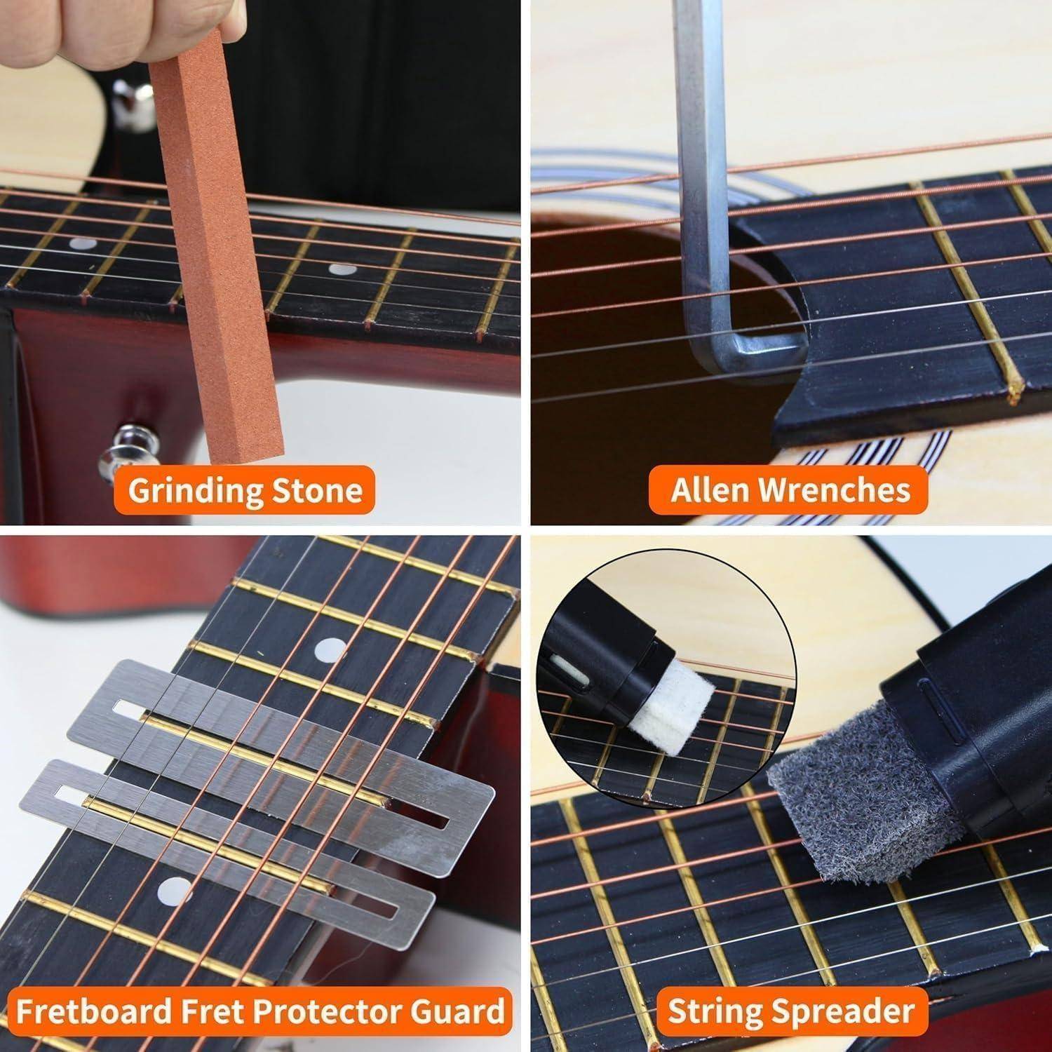 Gitarren-Werkzeugset 72-teilig für Saiteninstrumente mit Tasche
