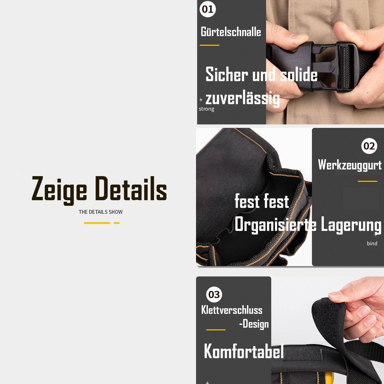 Werkzeugtasche Taille Gürteltasche Elektriker Oxford wasserdicht