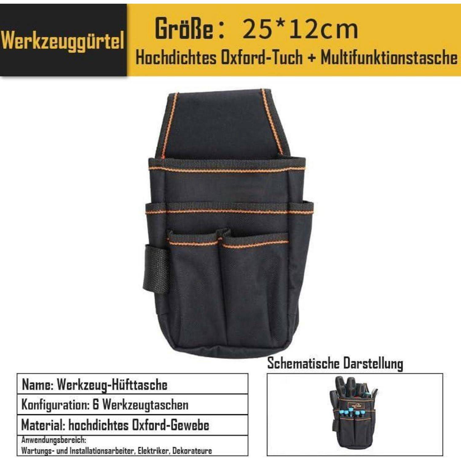 Werkzeugtasche Taille Gürteltasche Elektriker Oxford wasserdicht