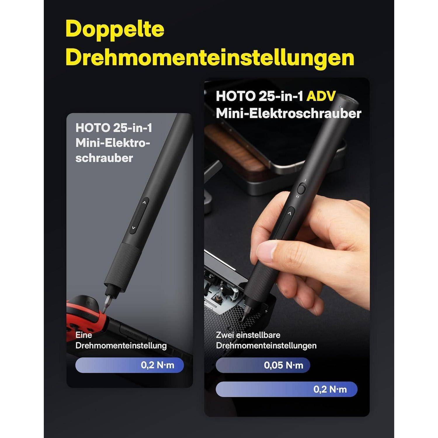 Doppelte Drehmomenteinstellungen