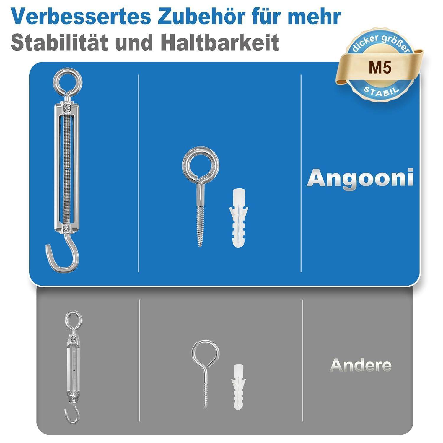 Drahtseil 3mm Edelstahl M5 Spannschloss Seilspanner Set 41