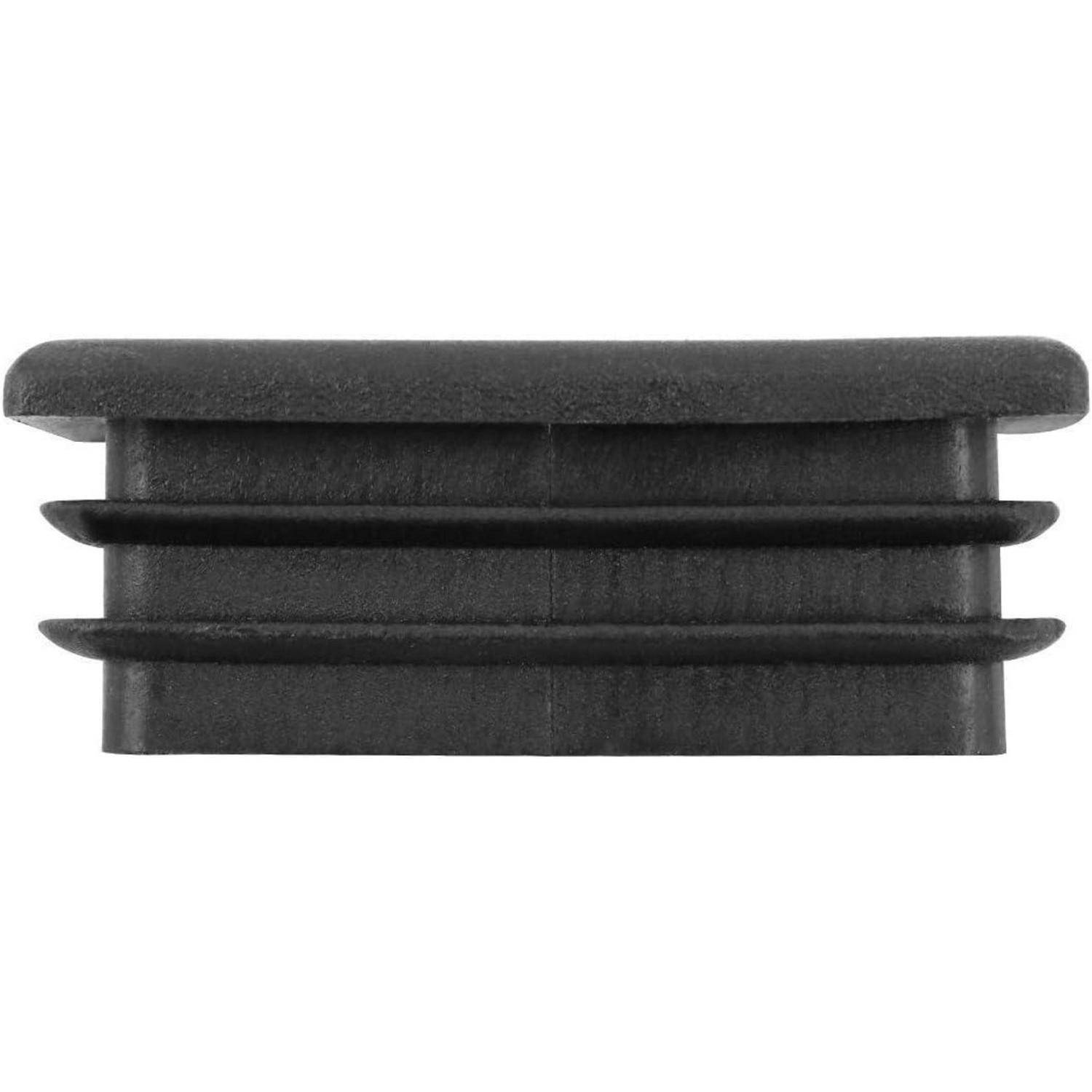 Endkappen Rechteck Schwarz Rohrschlauch Stuhlbein 10 Stück 2.5 X 5cm