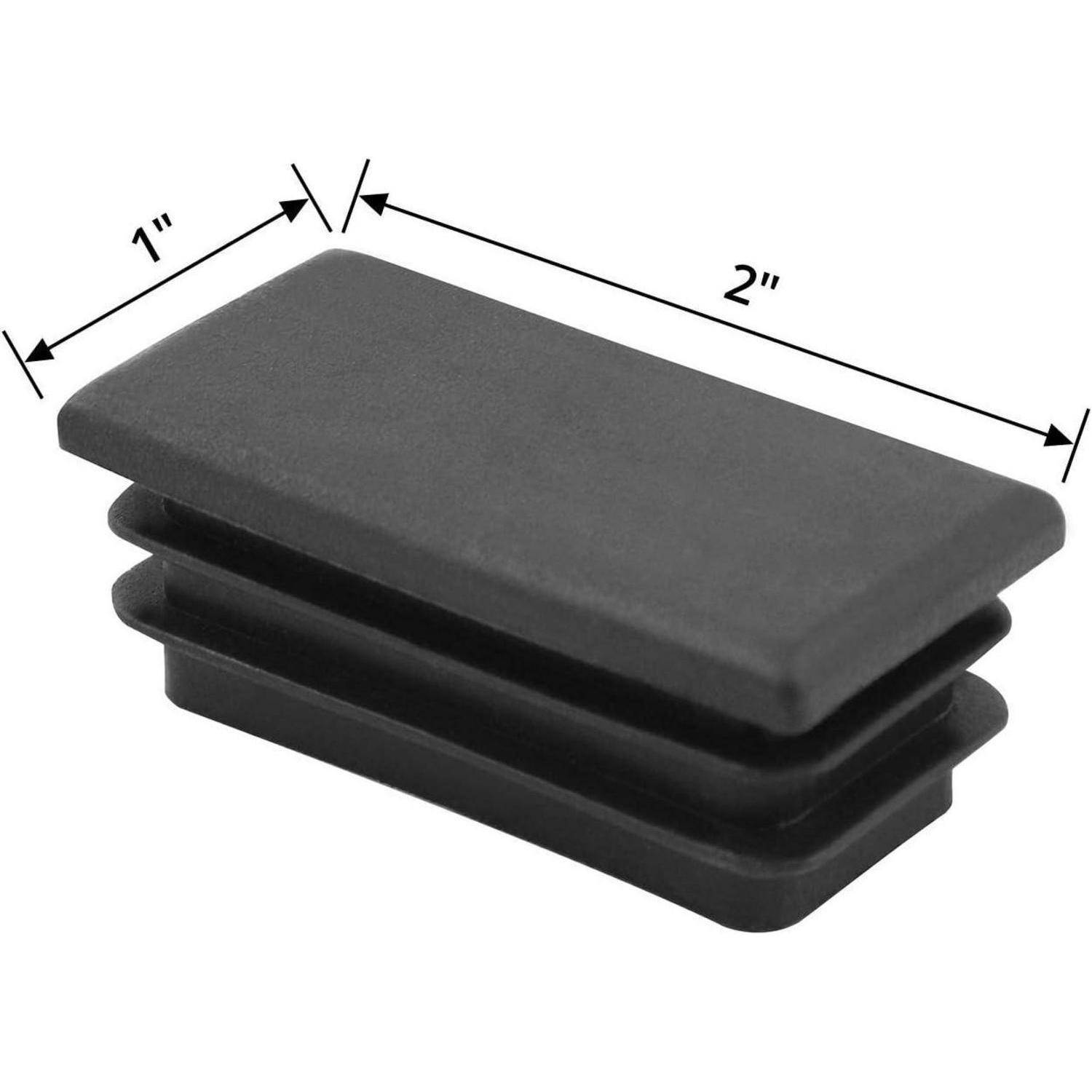 Endkappen Rechteck Schwarz Rohrschlauch Stuhlbein 10 Stück 2.5 X 5cm