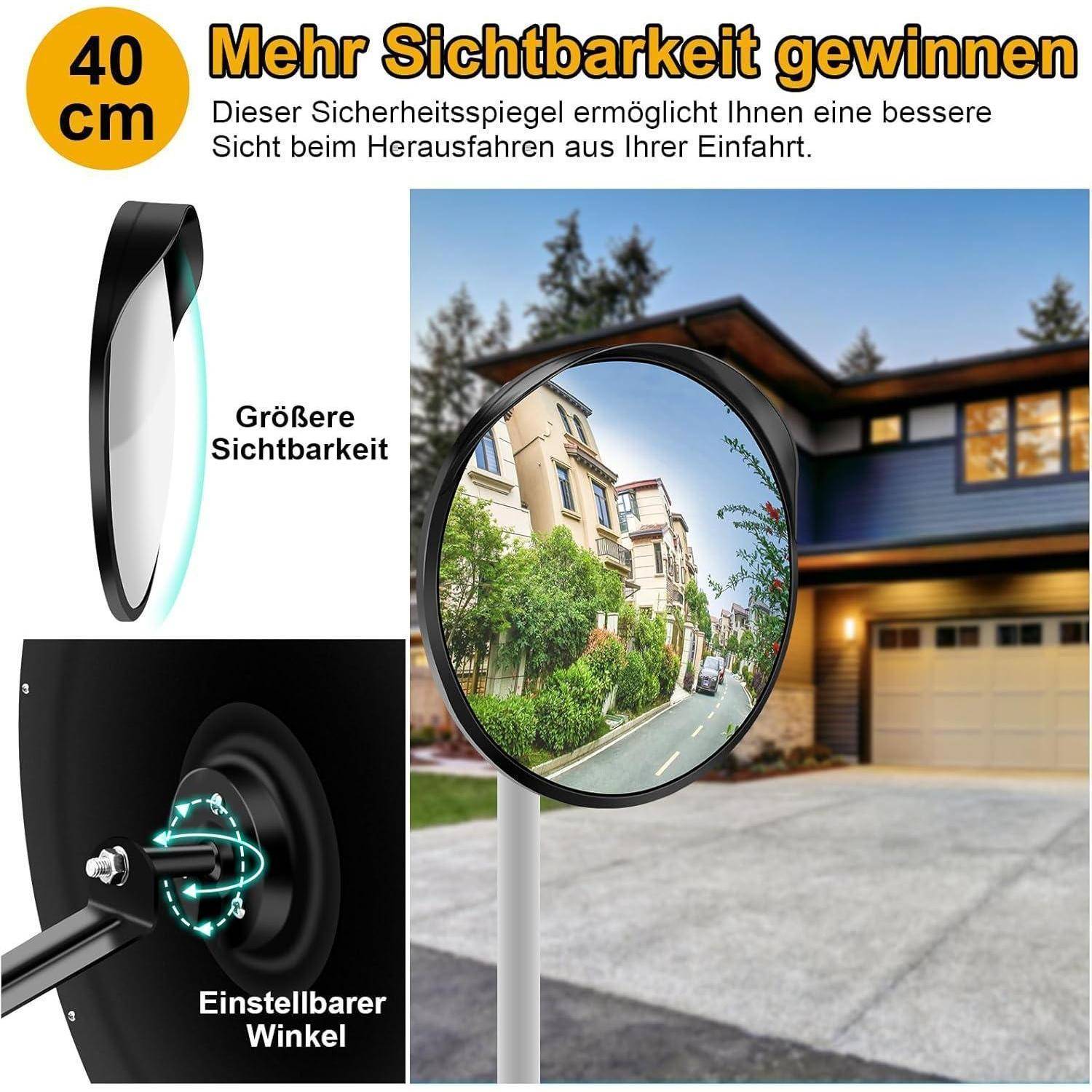 Sicherheitsspiegel Konvexspiegel Parkassistent Weitwinkel 1 40cm