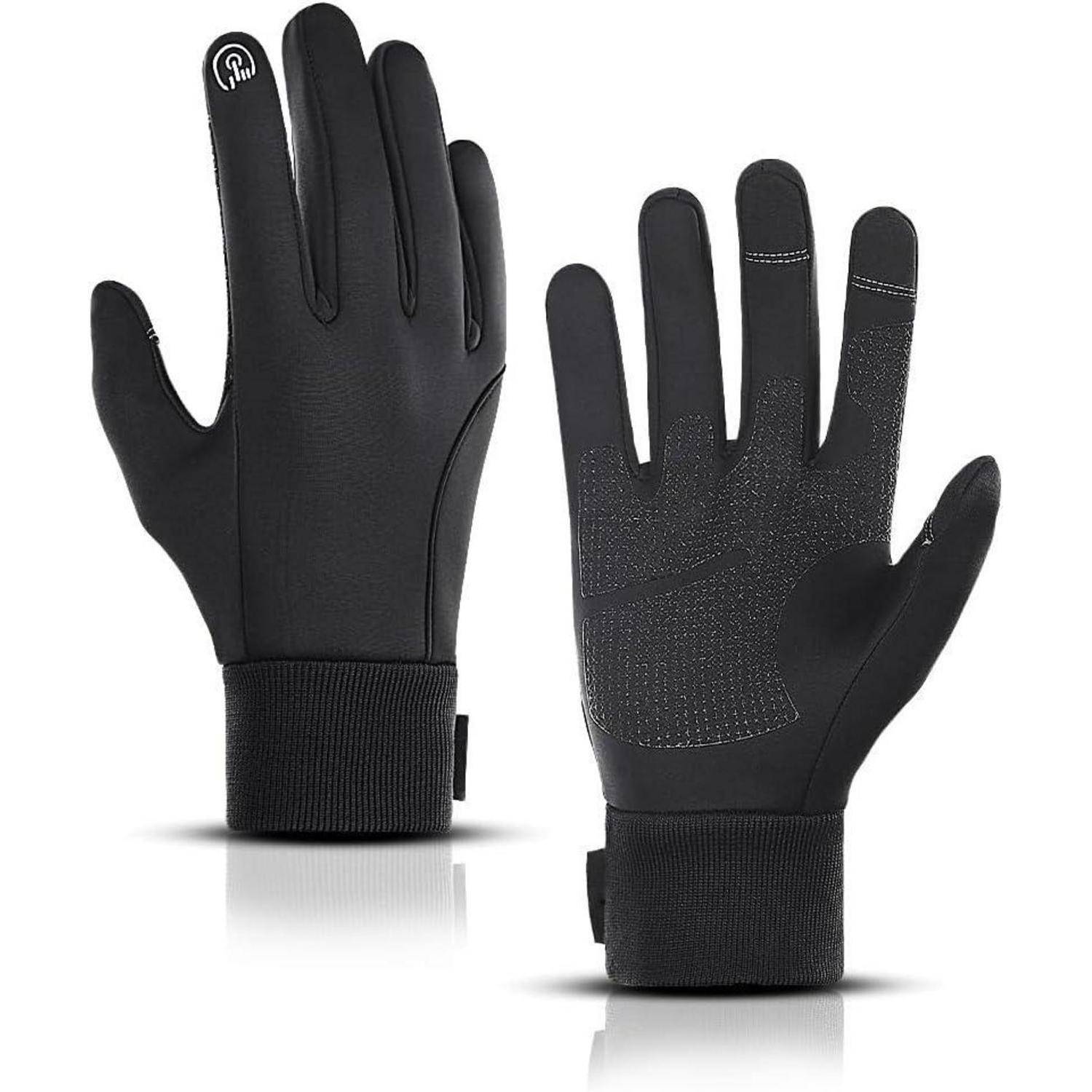 Handschuhe Winterhandschuhe Touchscreen Fahrradhandschuhe Schwarz-L