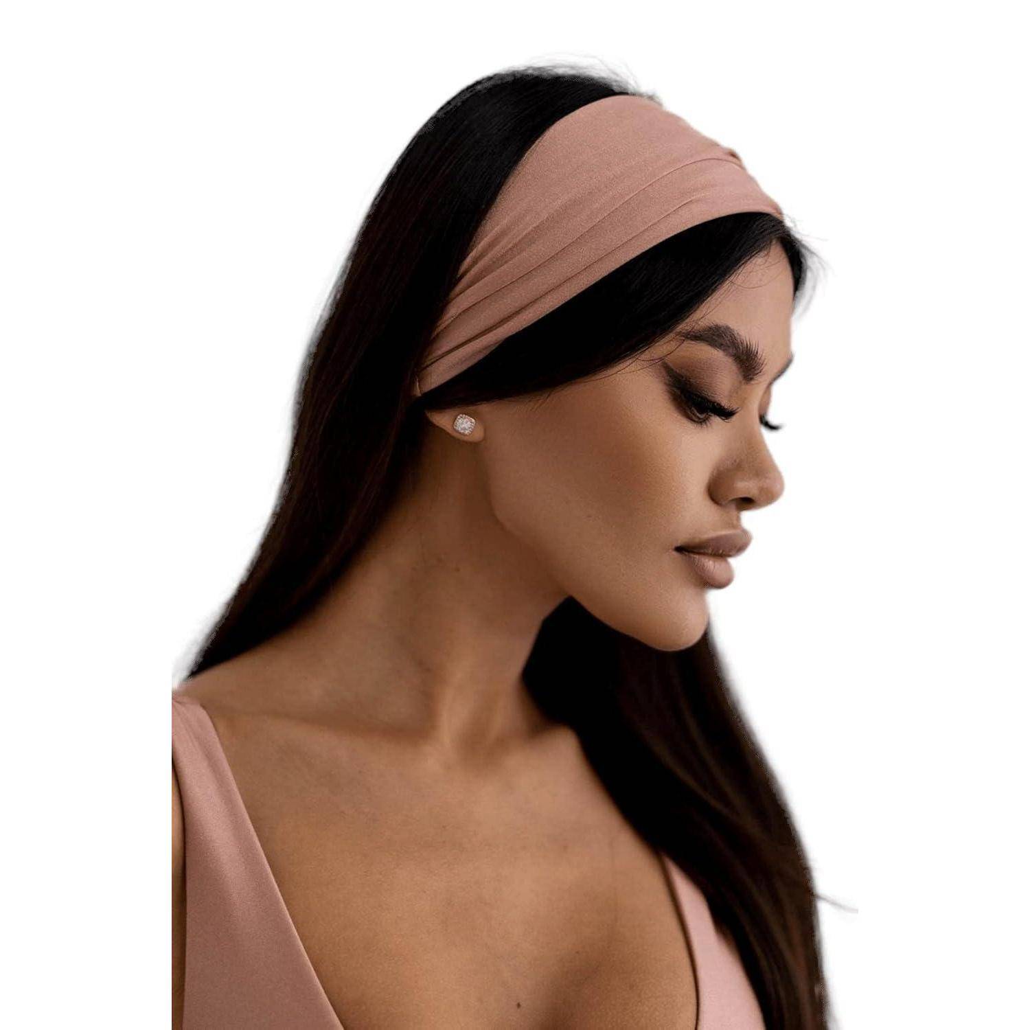 Stirnband Damen Haarband Haarreifen Schwarz Rosa 1 stück 1er Pack