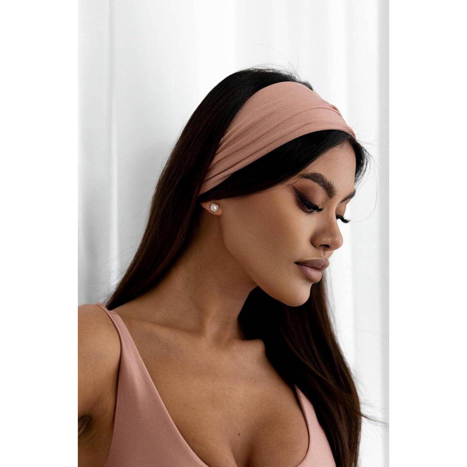 Stirnband Damen Haarband Haarreifen Schwarz Rosa 1 stück 1er Pack