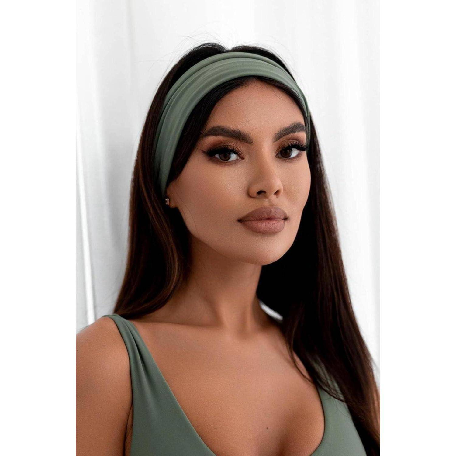 Stirnband Damen Haarband Haarreifen Schwarz Grün 1 stück 1er Pack