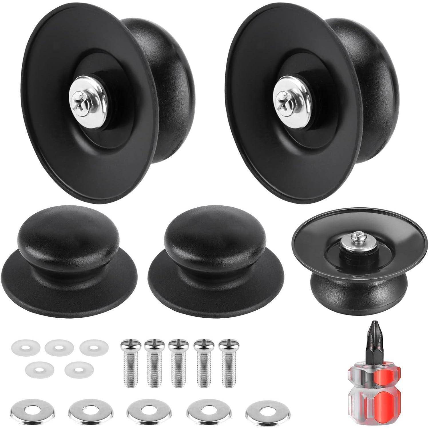 Topfdeckelknöpfe Topfdeckelgriffe Handgriff B 5 Pcs schwarz