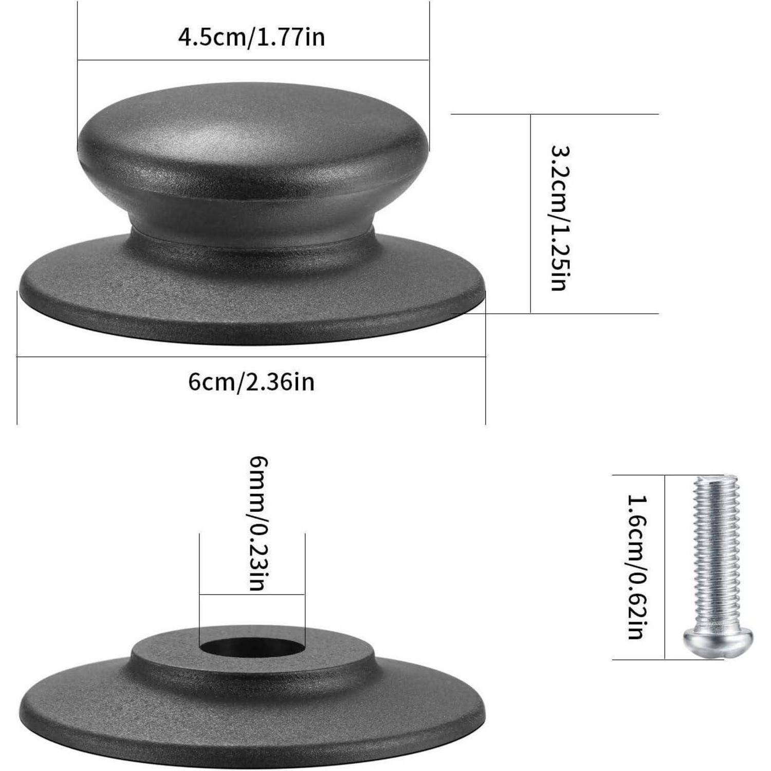 Topfdeckelknöpfe Topfdeckelgriffe Handgriff B 5 Pcs schwarz
