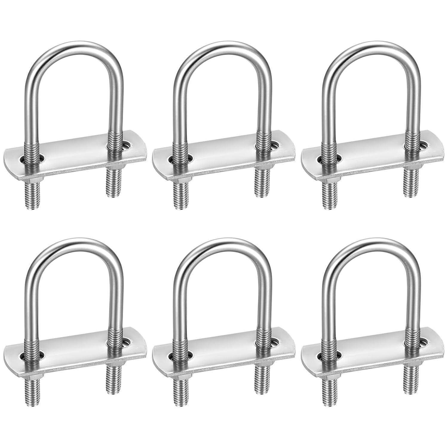 Bügelschrauben 6 Stück M6 304 Edelstahl U Bolzen Abgerundet 70x25mm