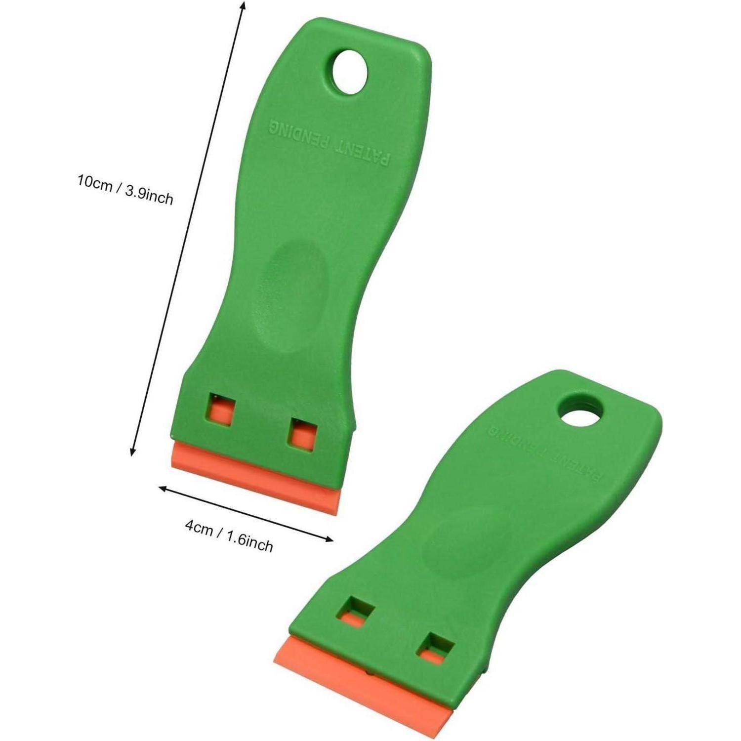 Kunststoff Schaber 2 Stück 100 Klingen Vinyl Aufkleber Green