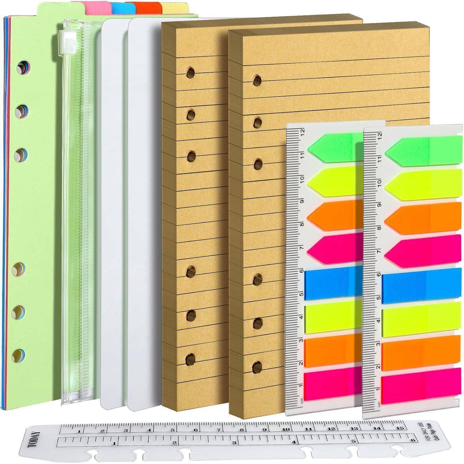Linierte Kraftpapiere Set A6 Nachfüllpapier 90 Blätter