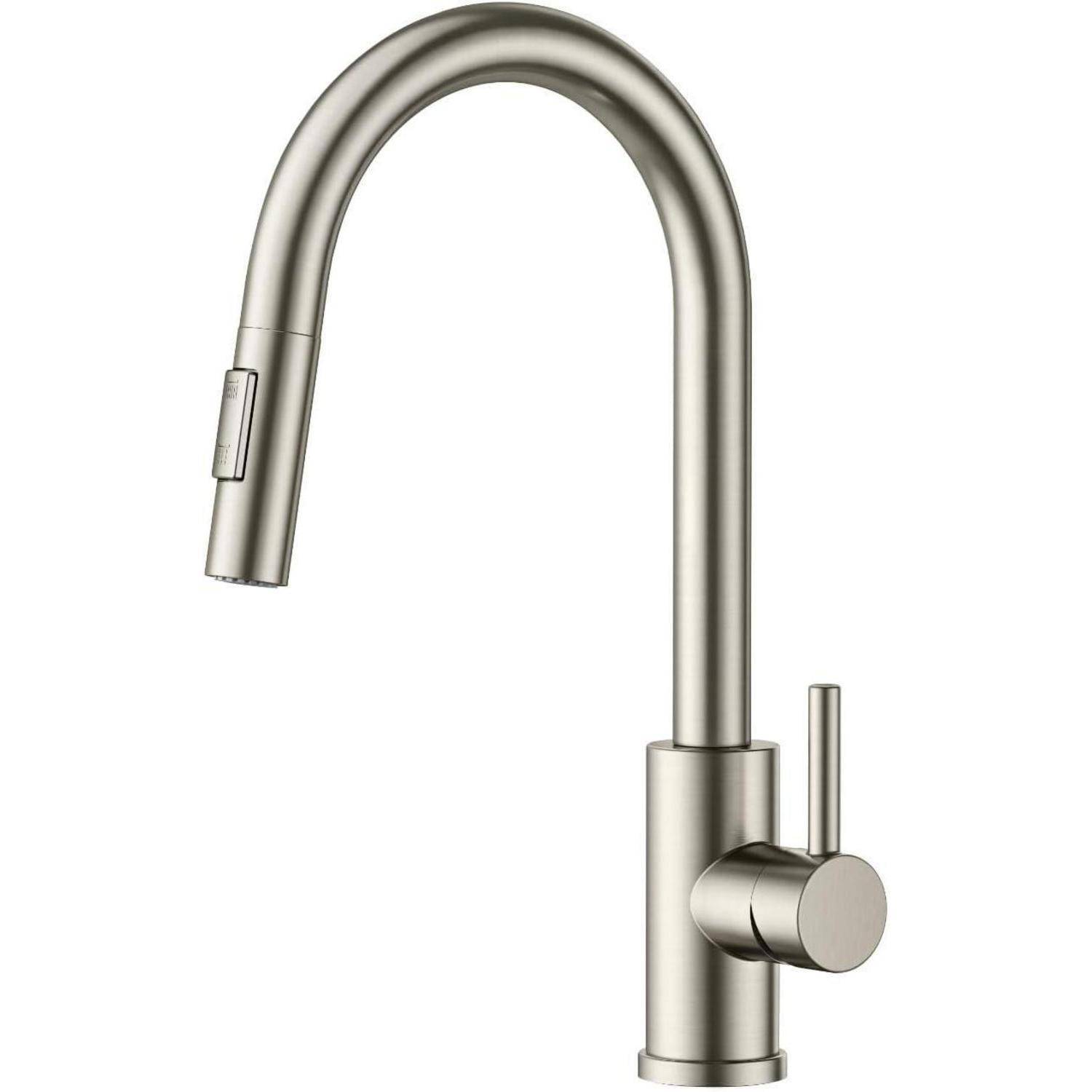 Wasserhahn Küche Hoher Bogen mit Herausziehbarer Brause Edelstahl