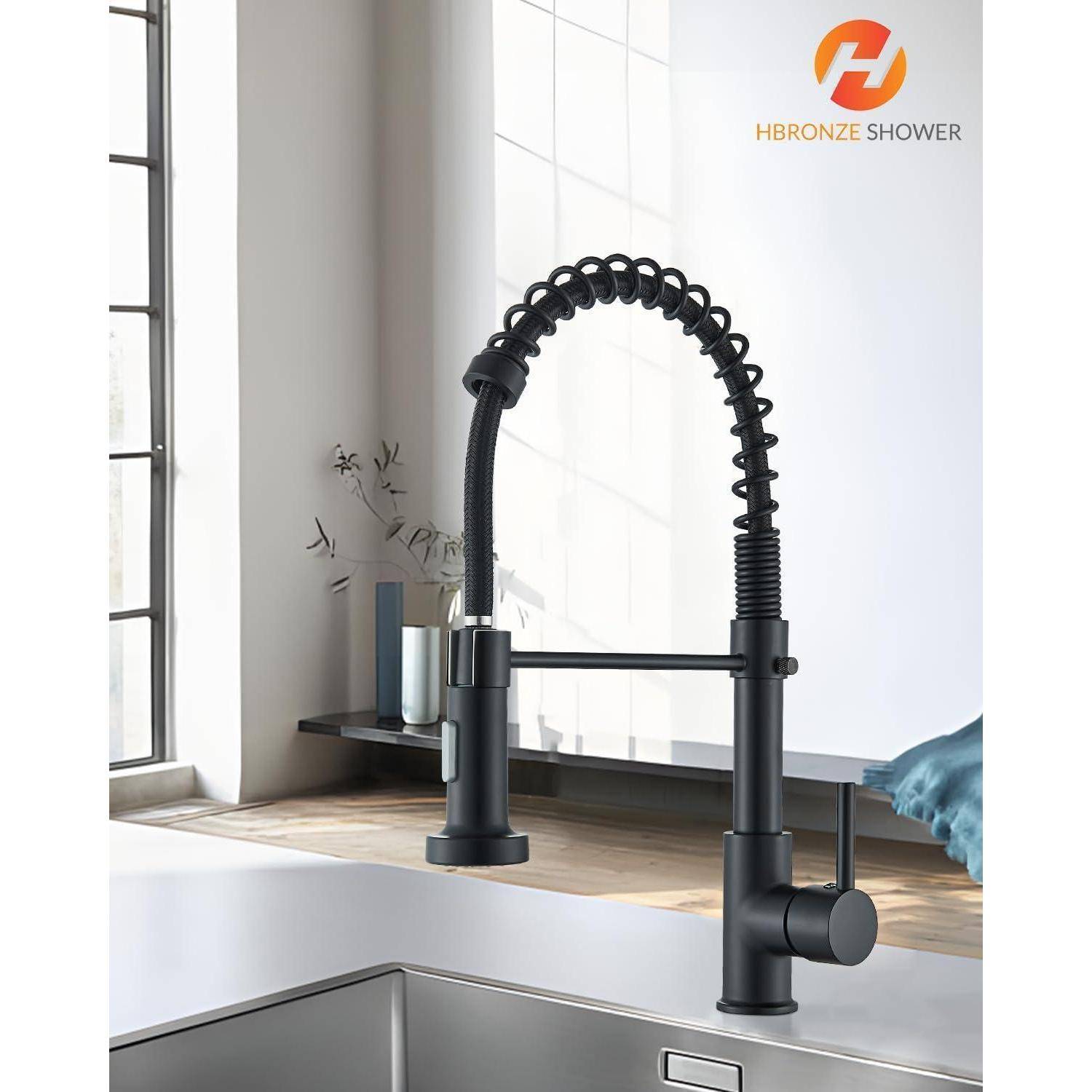 Wasserhahn Küche mit Brause ausziehbar, 360° Schwenkbar Einhebel