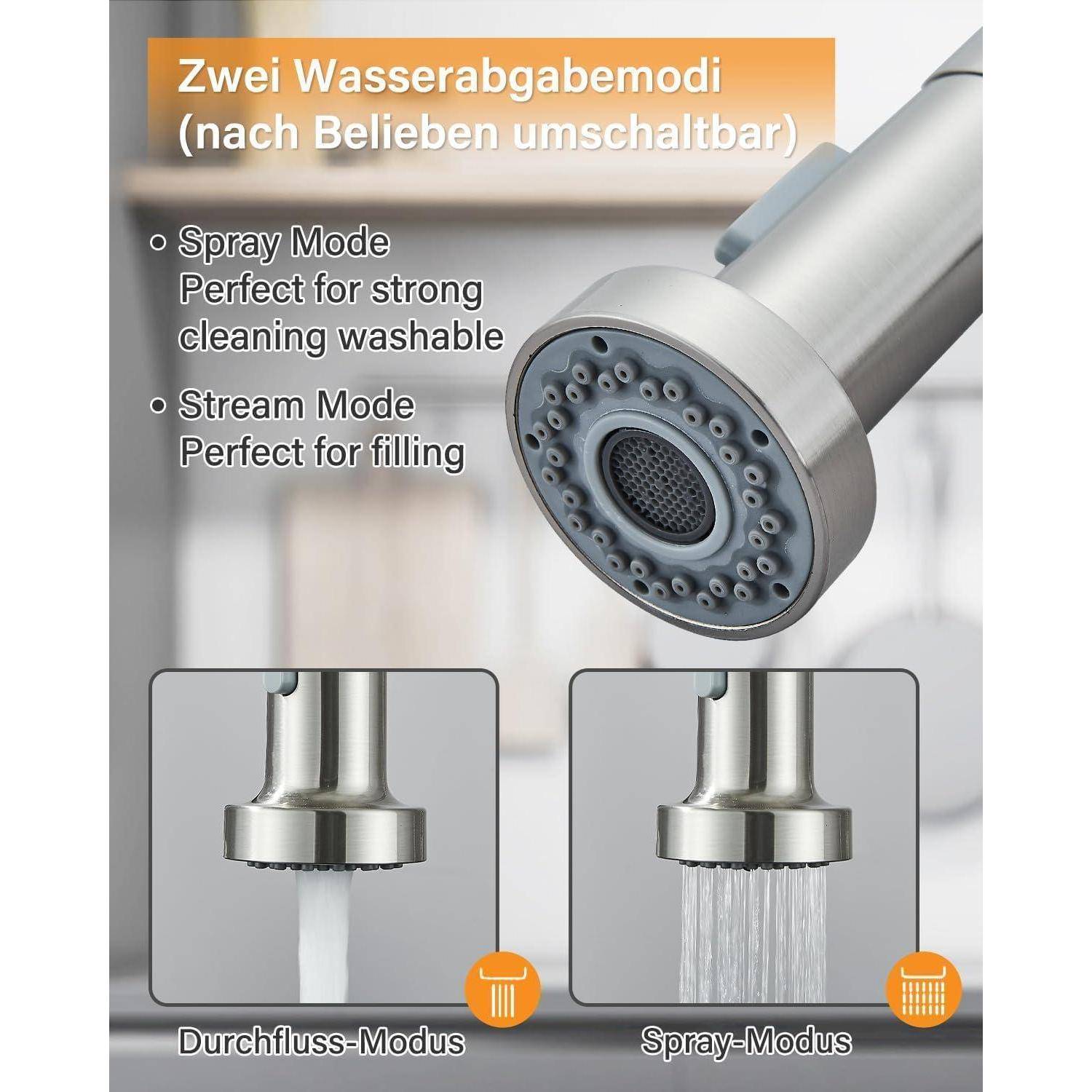 Zwei Wasserabgabemodi (nach Belieben umschaltbar)