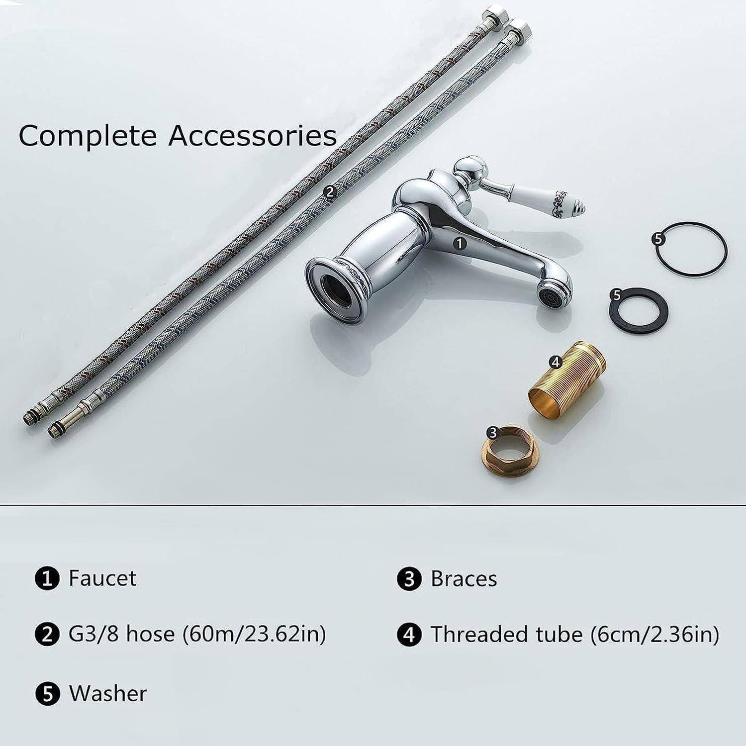 Retro Wasserhahn Messing Einhebelmischer Bad Armatur Keramikventil