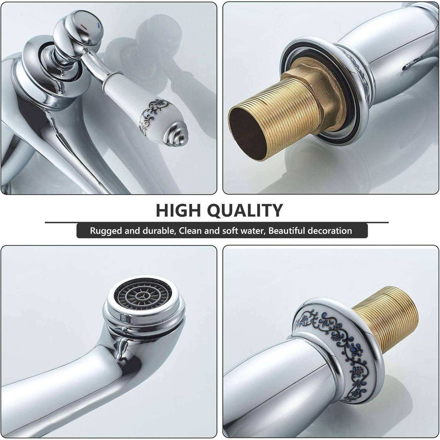 Retro Wasserhahn Messing Einhebelmischer Bad Armatur Keramikventil