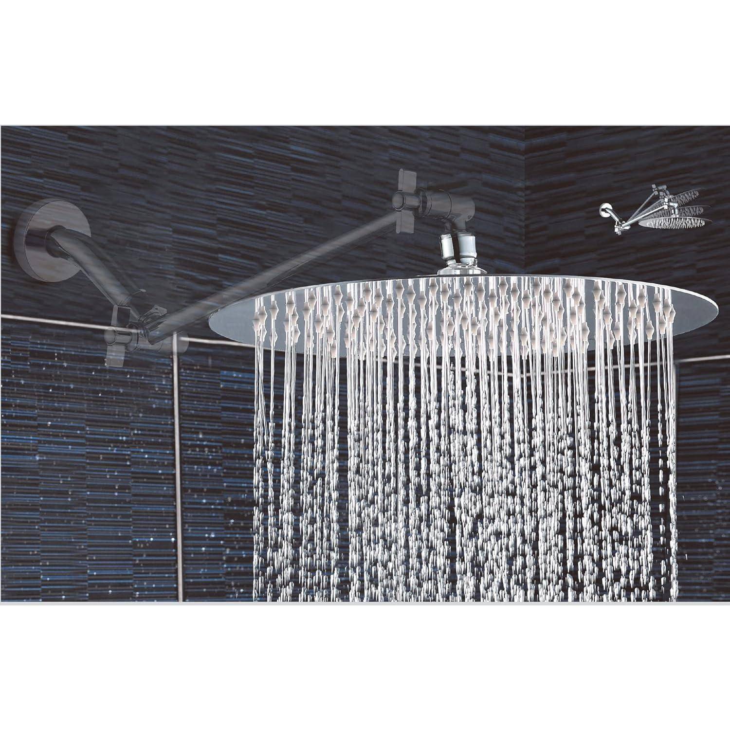 Regendusche 12 Zoll Edelstahl AISI304 Anti-Kalk-Düsen Rund