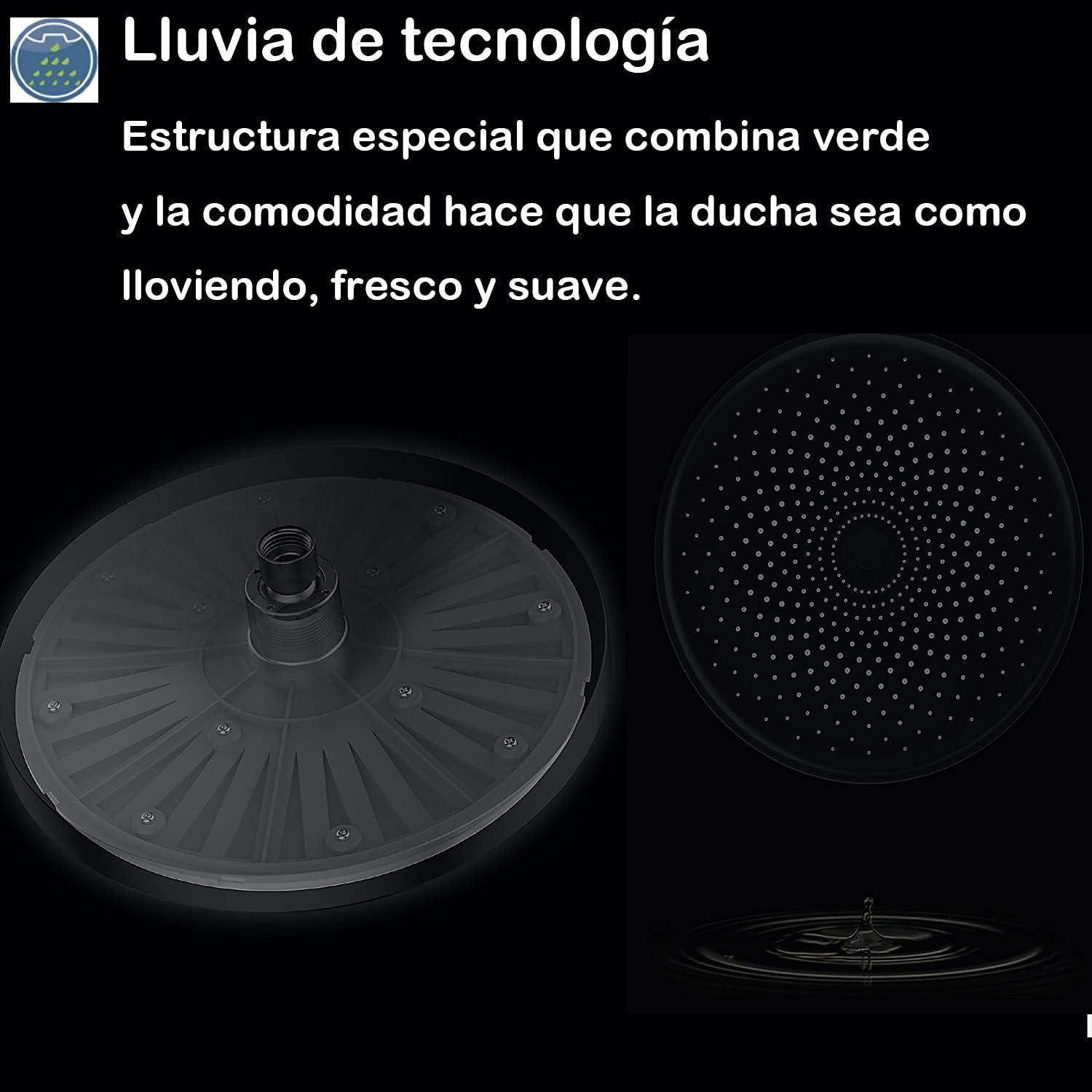 Technologie-Regen: Struktur, die Grün und Komfort für eine kühle und sanfte Dusche kombiniert.