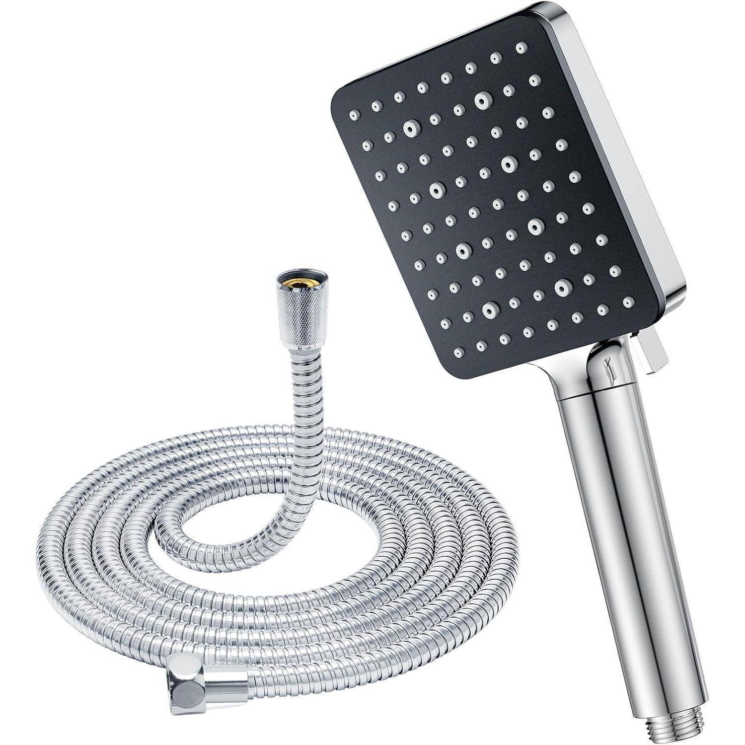 Duschkopf mit Schlauch 1,6 m, 6 Strahlarten, Antikalk-Funktion