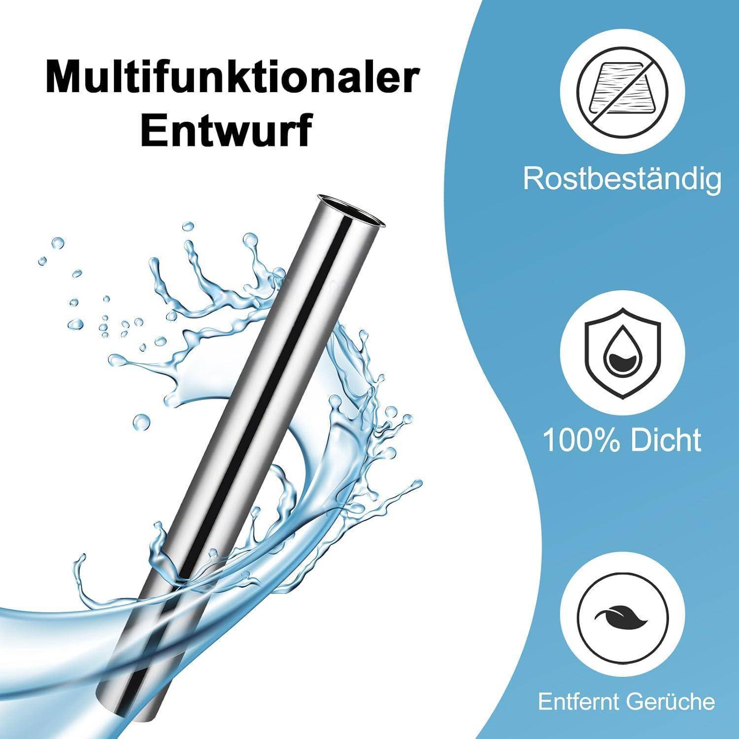Tauchrohr Siphon Verlängerung Rohr Universal Tauchrohr für Siphon