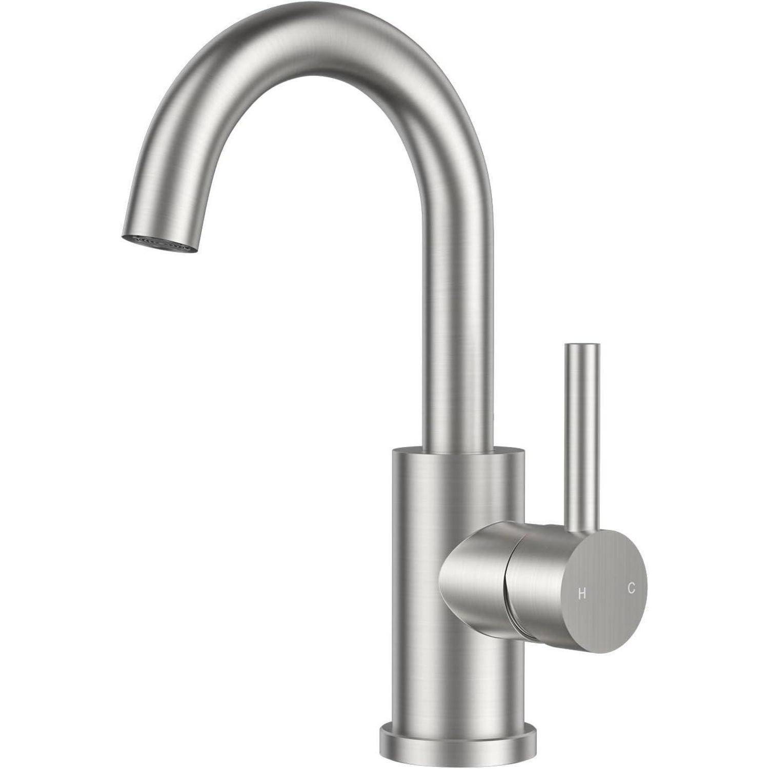 Wasserhahn Edelstahl 360 drehbar Auslaufhöhe 175mm Edelstahl