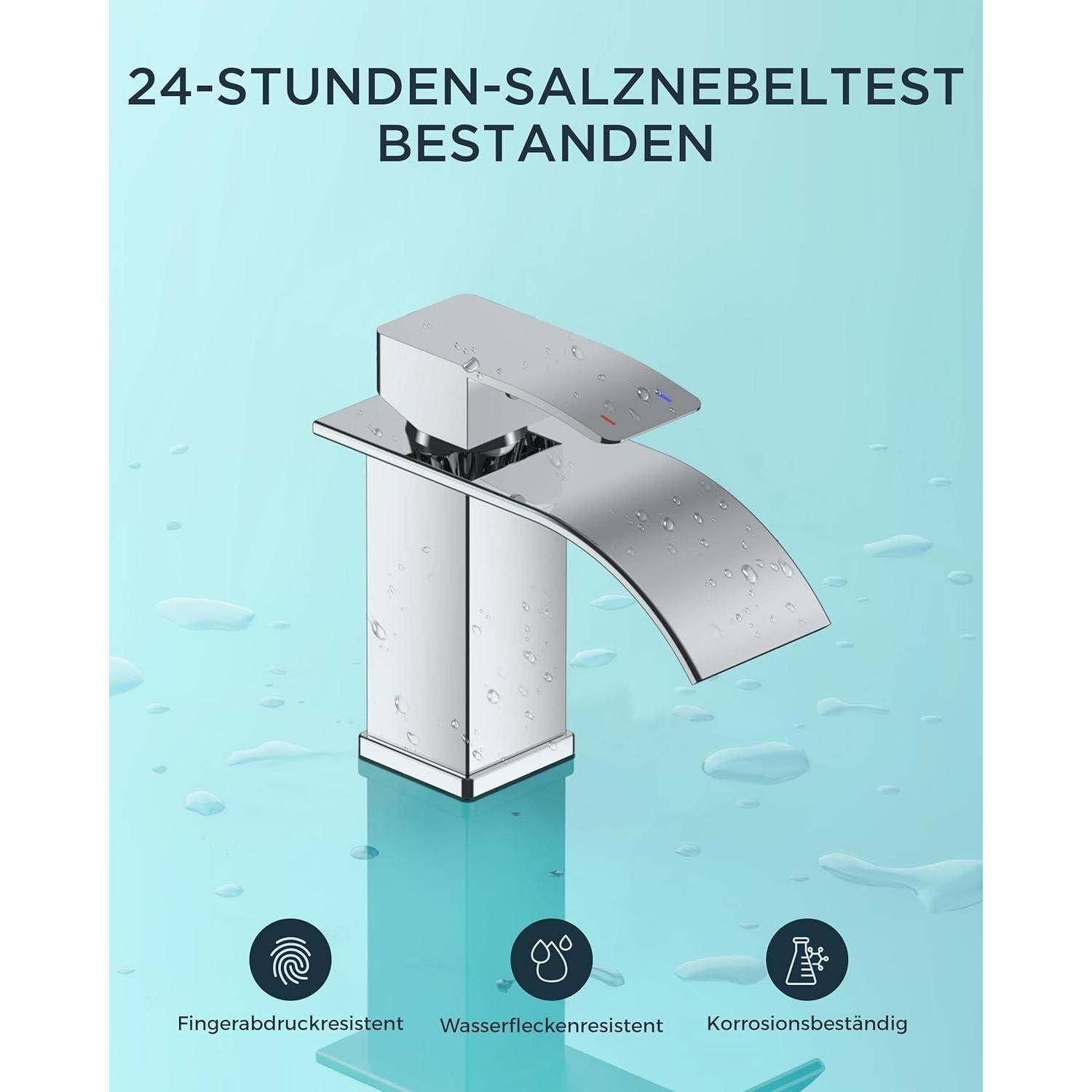 Waschtischarmatur Einhandmischer Auslaufhöhe 80mm Polierter Chrom