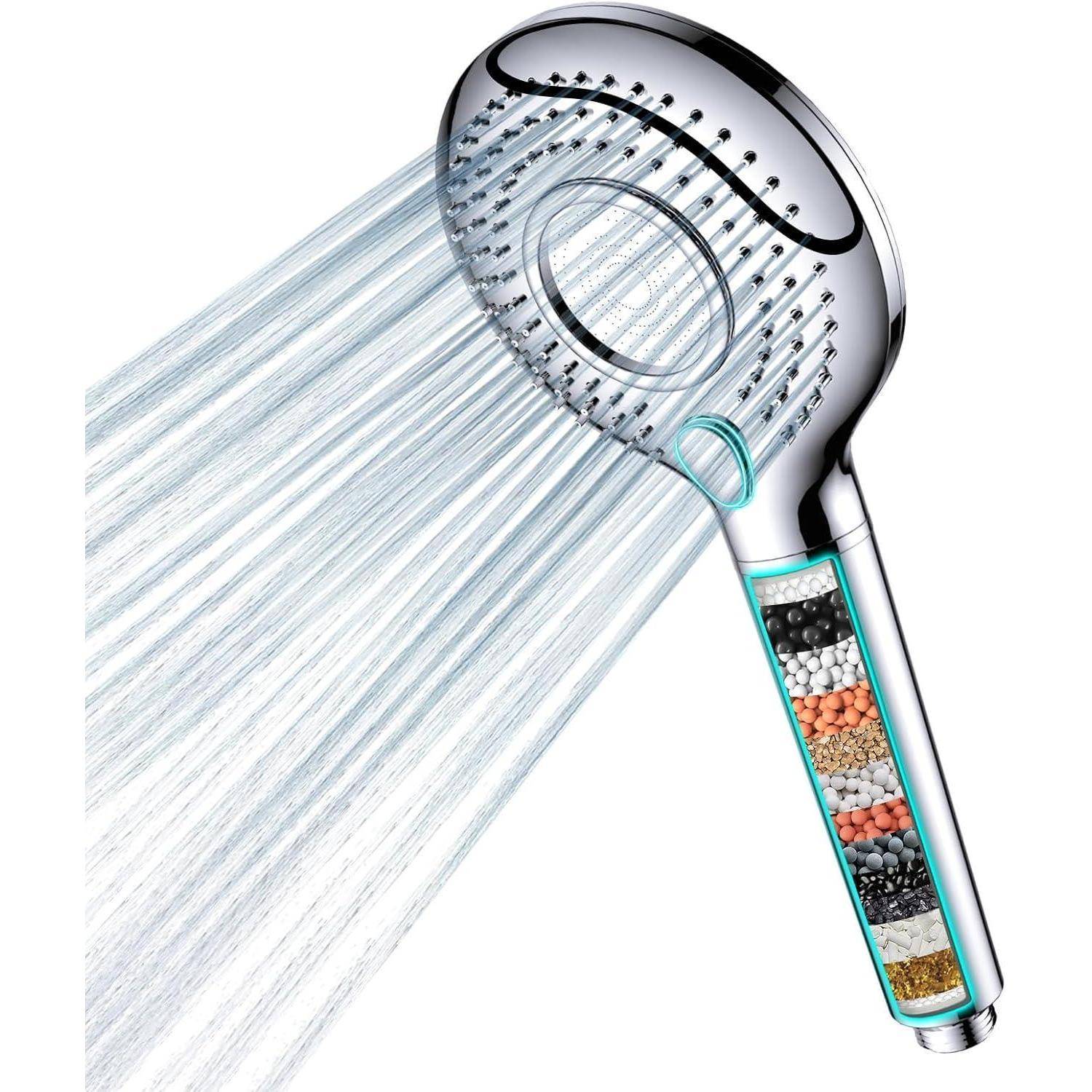 Duschkopf Filter Handbrause Hochdruck Restchlor Schwermetall Silber