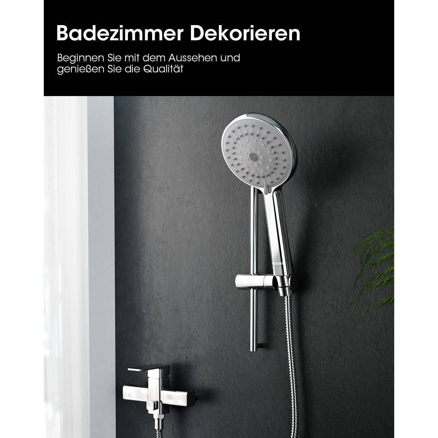 Duschkopf Wassersparend 5 Strahlarten Chrom Duschkopf