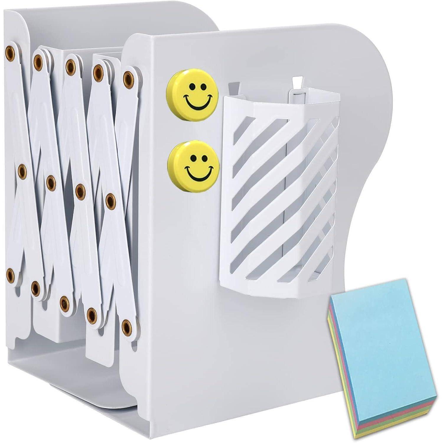 Buchstützen mit Stifthalter, verstellbare Bookends bis 19