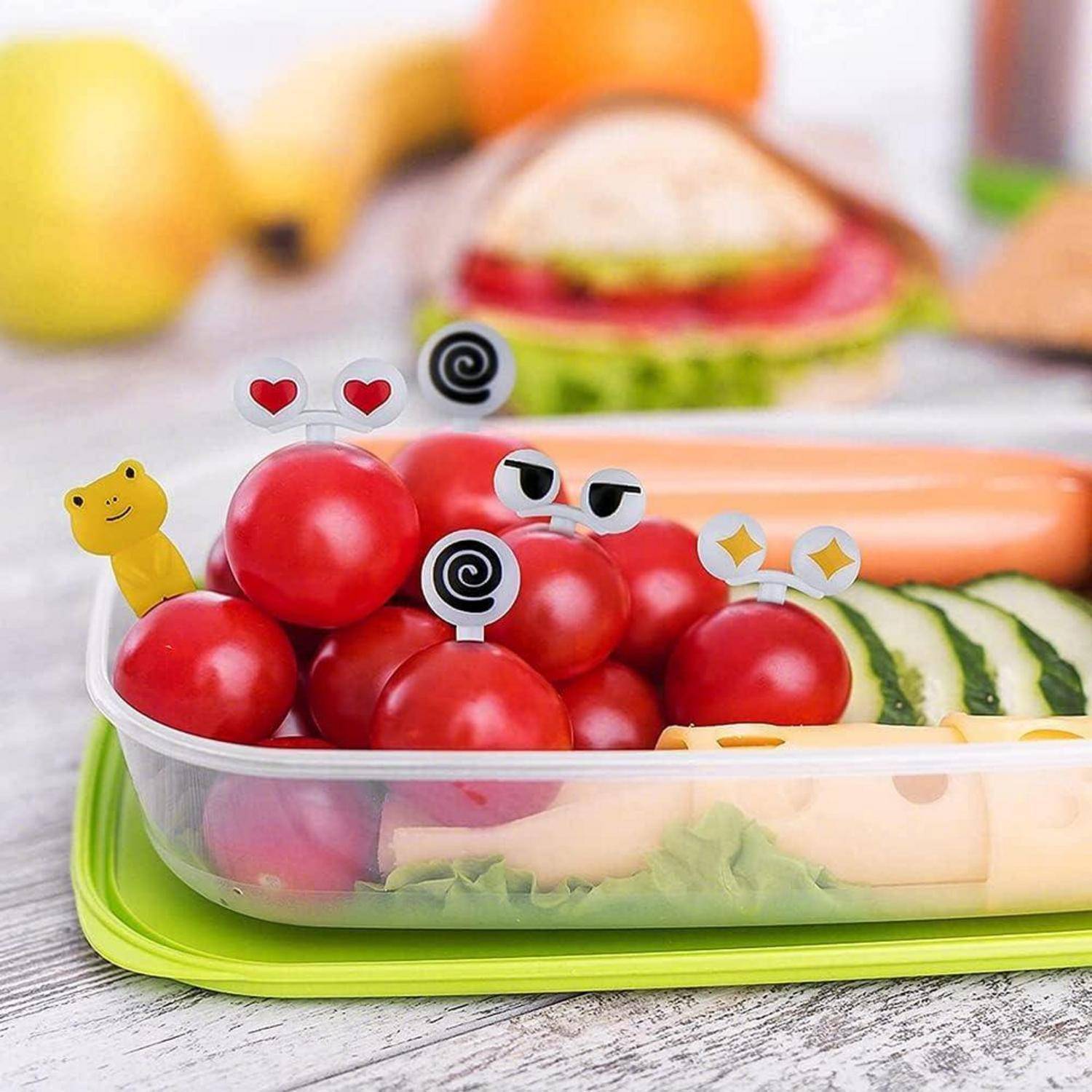 60 Stück Tier Obstgabeln Kunststoff Mini Gabeln 8 Größen Fingerfood