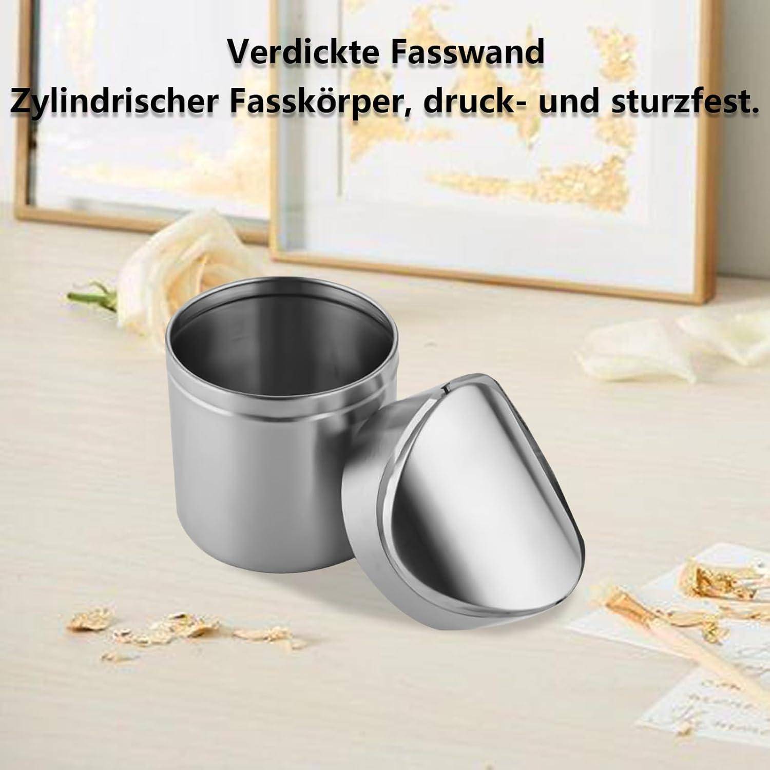 Mini Mülleimer Edelstahl Tischabfalleimer mit Schwingdeckel