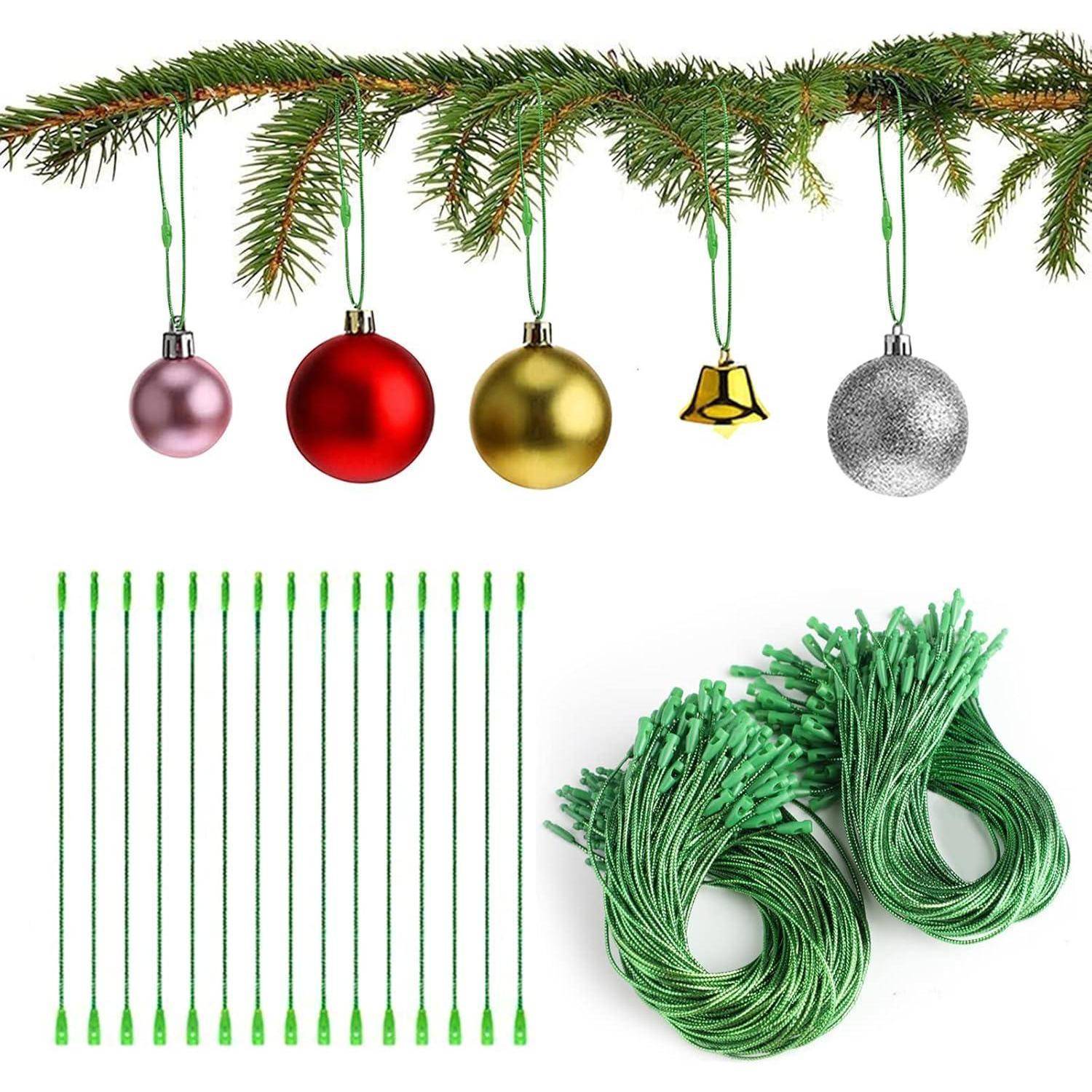 Weihnachtsdekorationshaken 200 Stück Christbaumkugel Aufhänger Grün